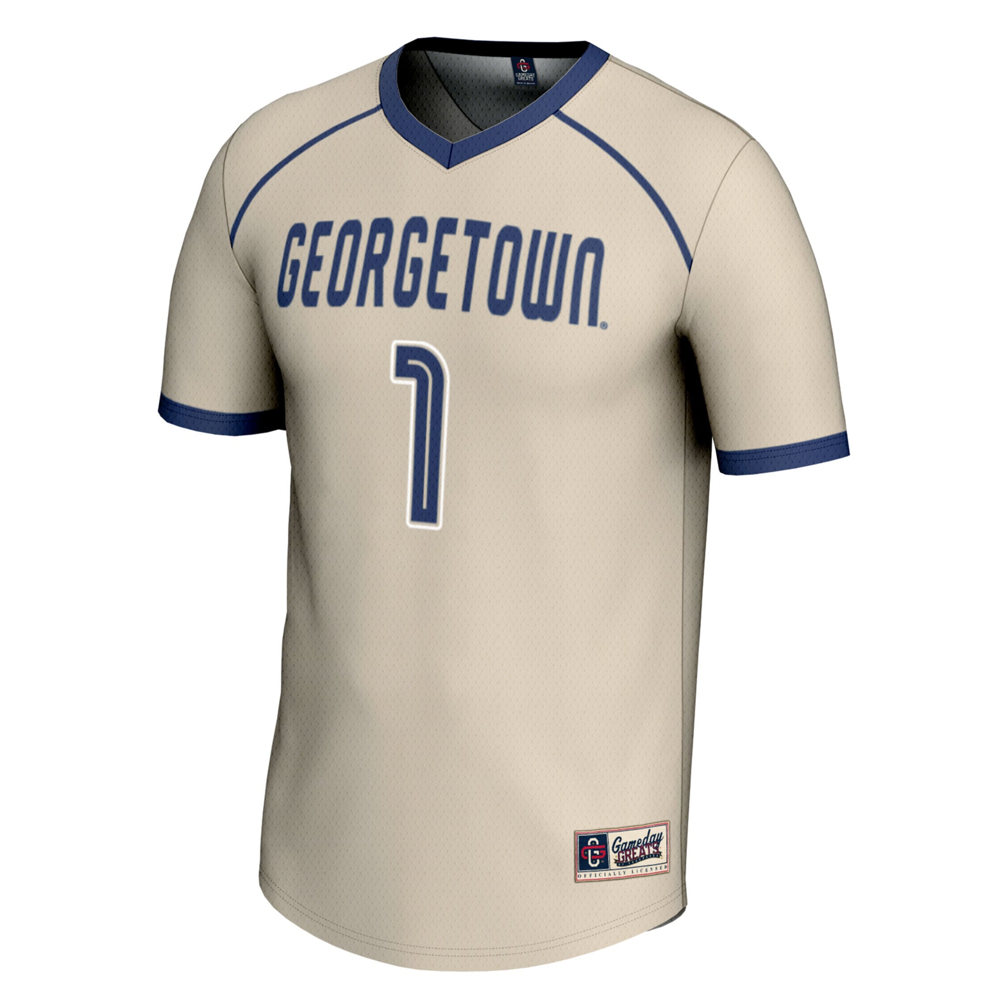 #1 Georgetown Hoyas Unisex Lightweight Women's Lacrosse Jersey Gray - front view