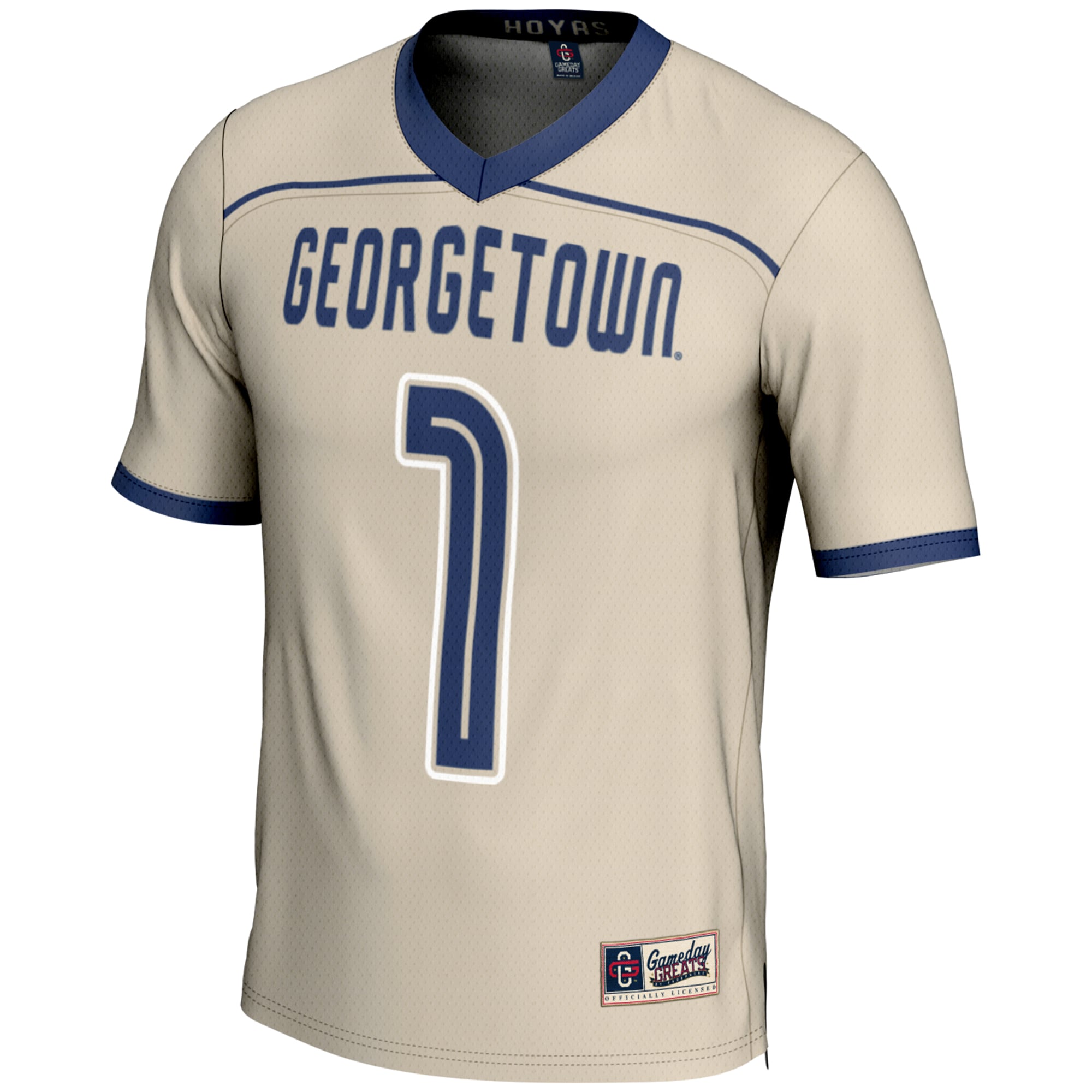 Georgetown Hoyas Youth #1 Lightweight Lacrosse Jersey Gray - front view