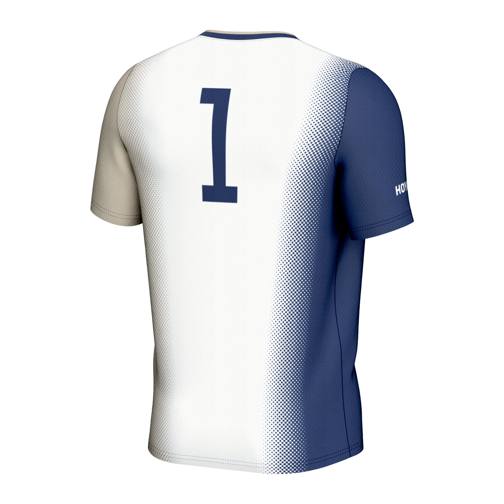 #1 Georgetown Hoyas Youth Lightweight Women's Soccer Jersey White - back view