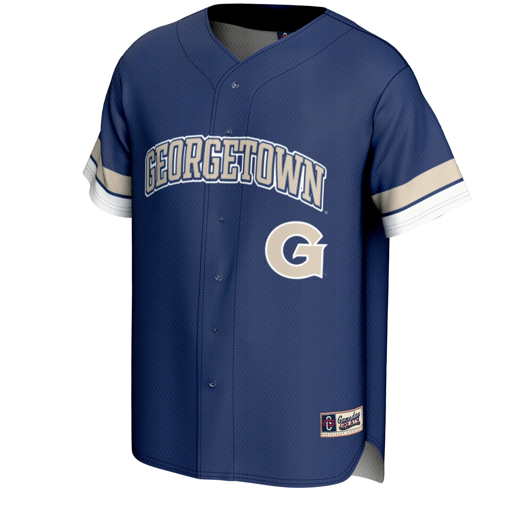 Georgetown Hoyas Youth Spirit Baseball Jersey Navy - front view
