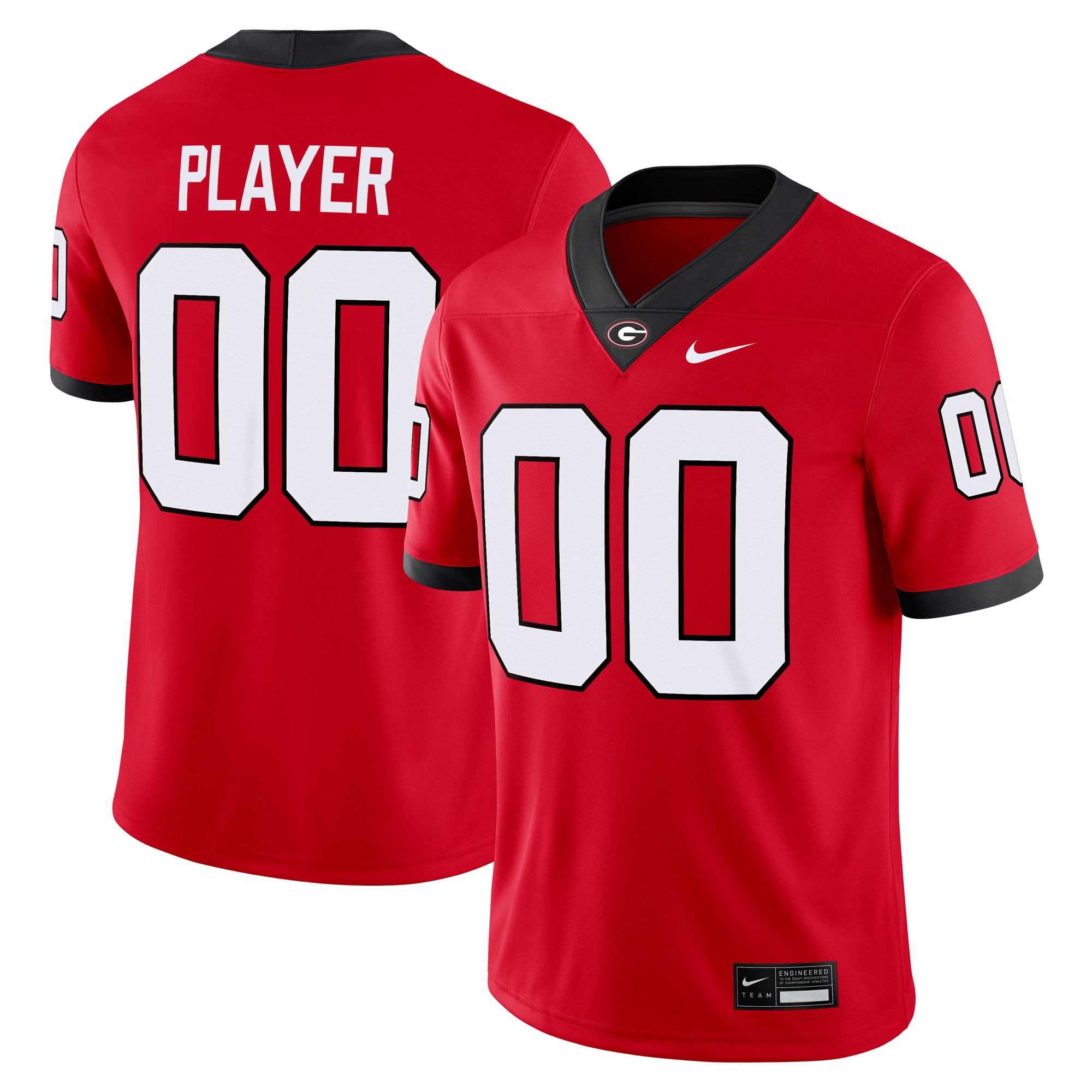 Georgia Bulldogs Jersey Red - front and back view