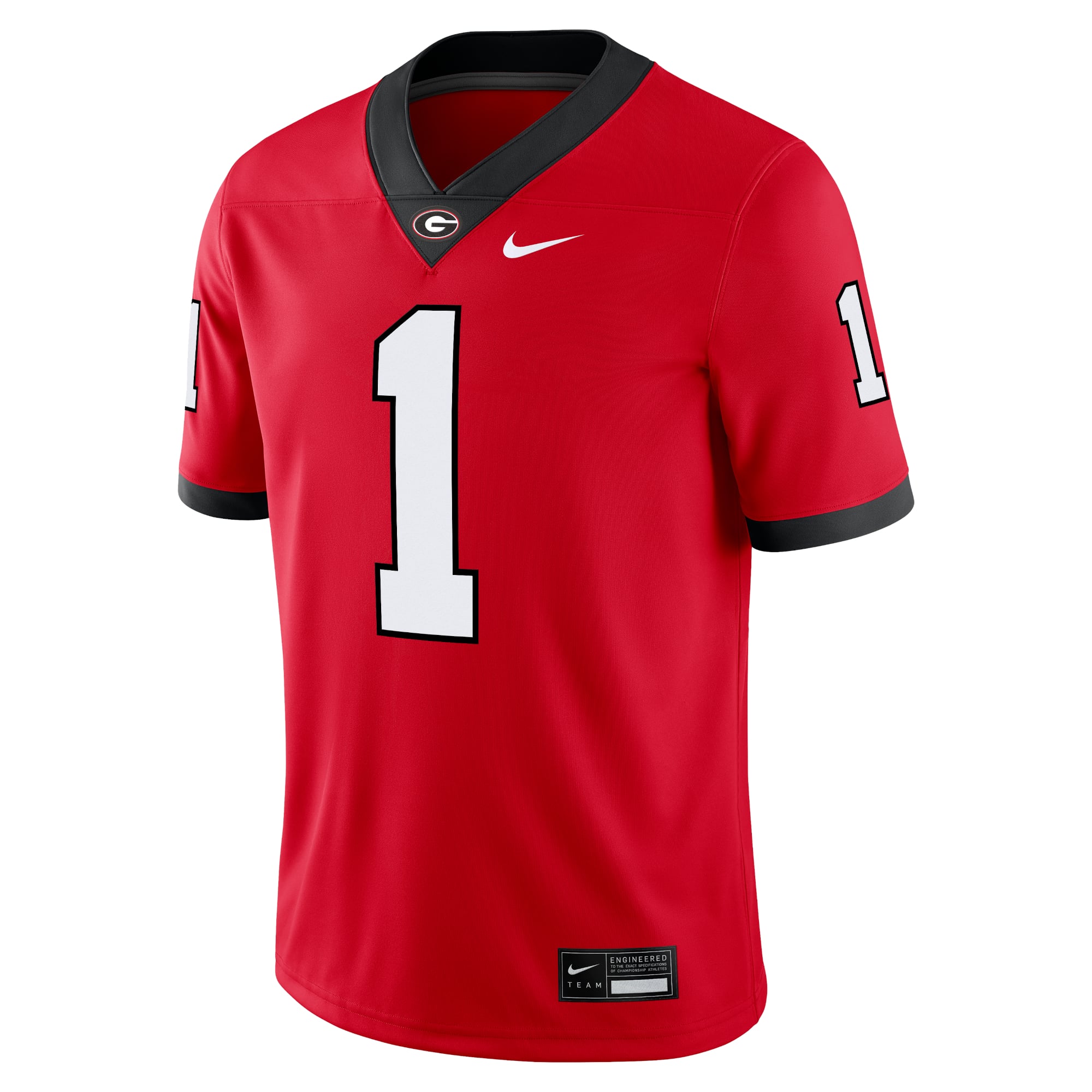 #1 Georgia Bulldogs Jersey Red - front view