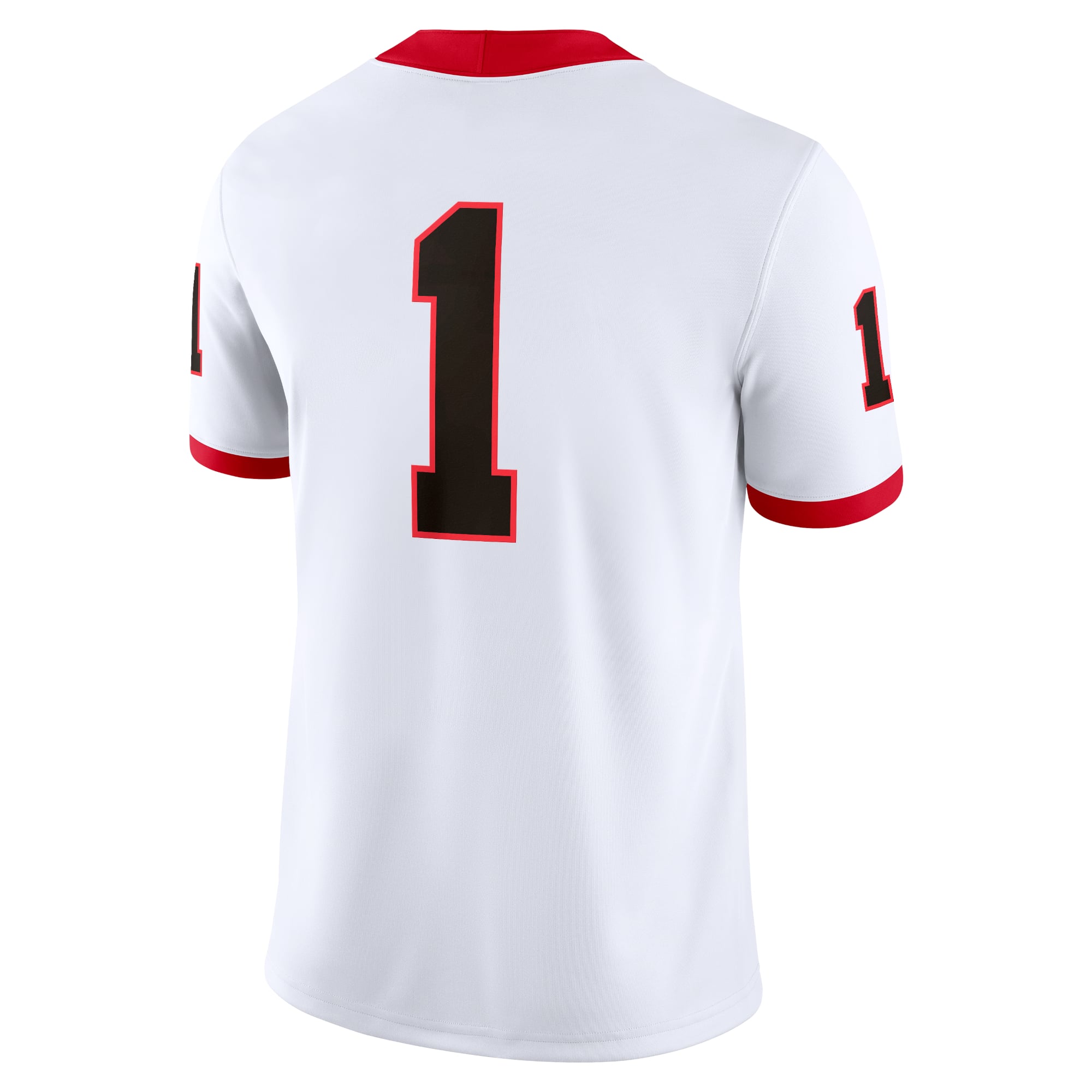 #1 Georgia Bulldogs Jersey White - back view