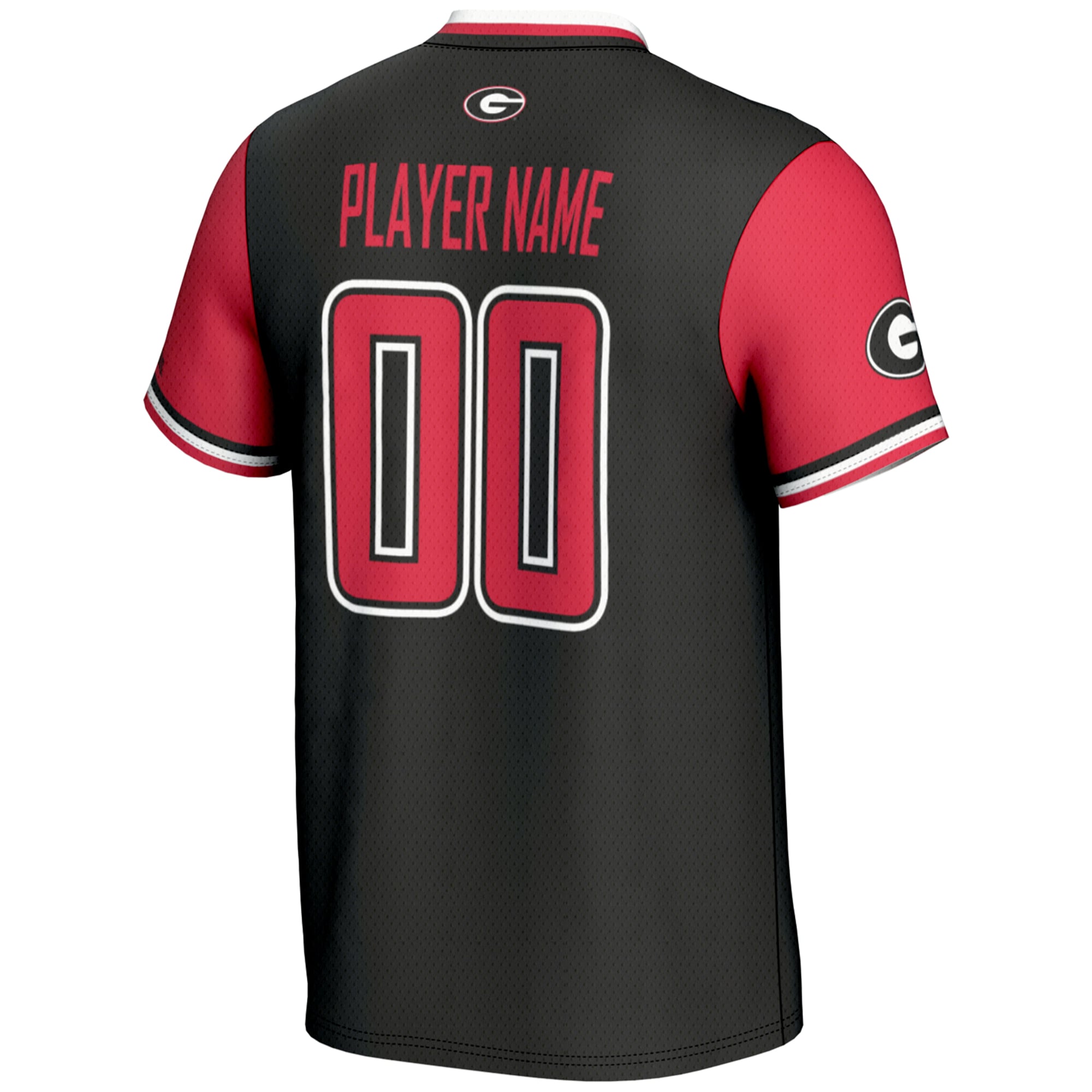 Georgia Bulldogs Unisex Lightweight Softball Jersey Black - back view