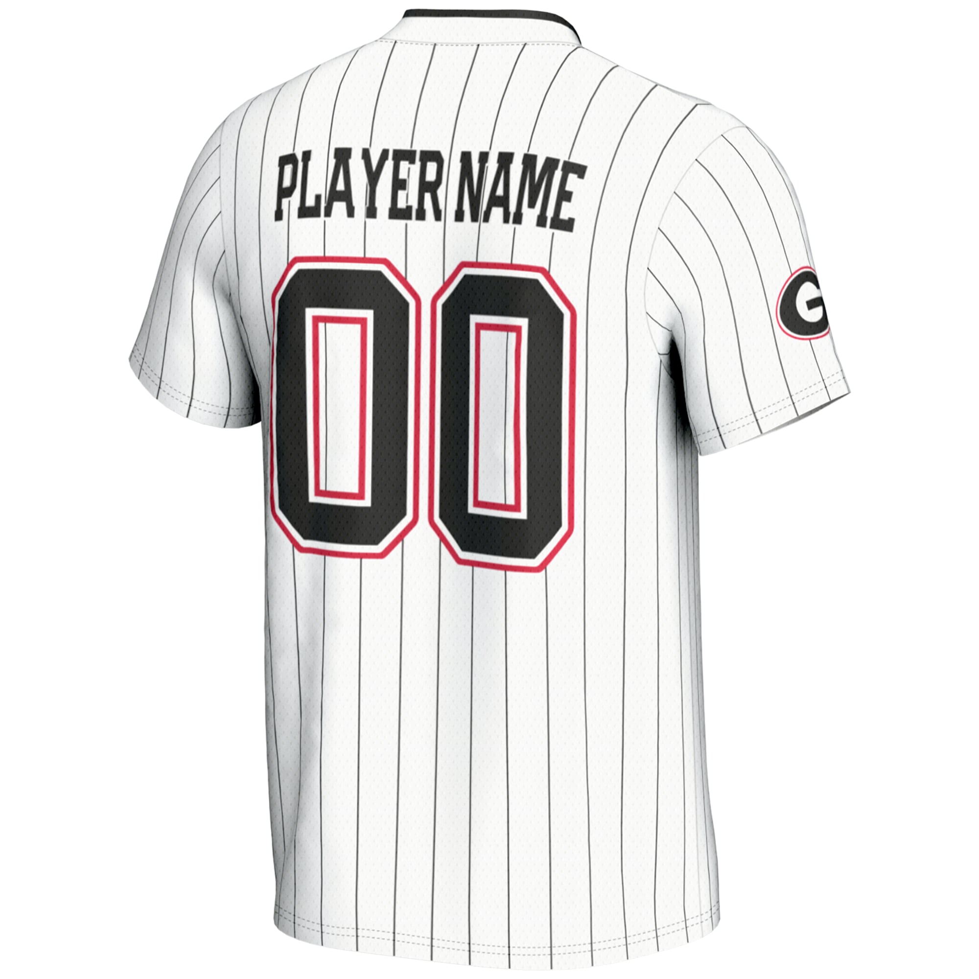 Georgia Bulldogs Unisex Lightweight Softball Jersey White - back view
