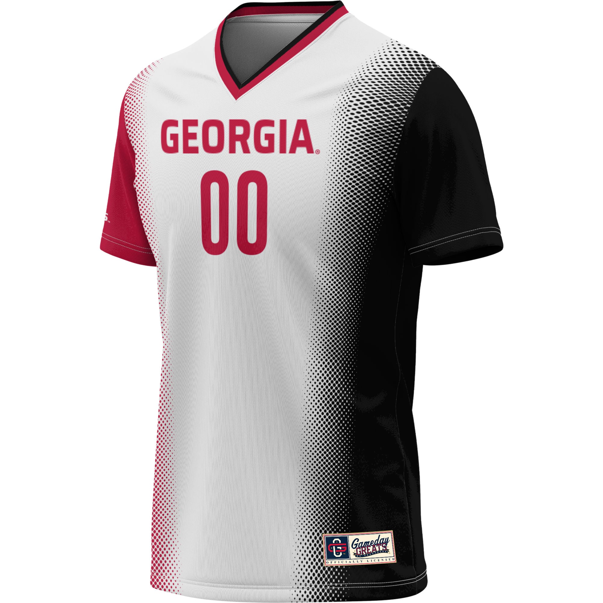 Georgia Bulldogs Youth Lightweight Women's Soccer Jersey White - front view