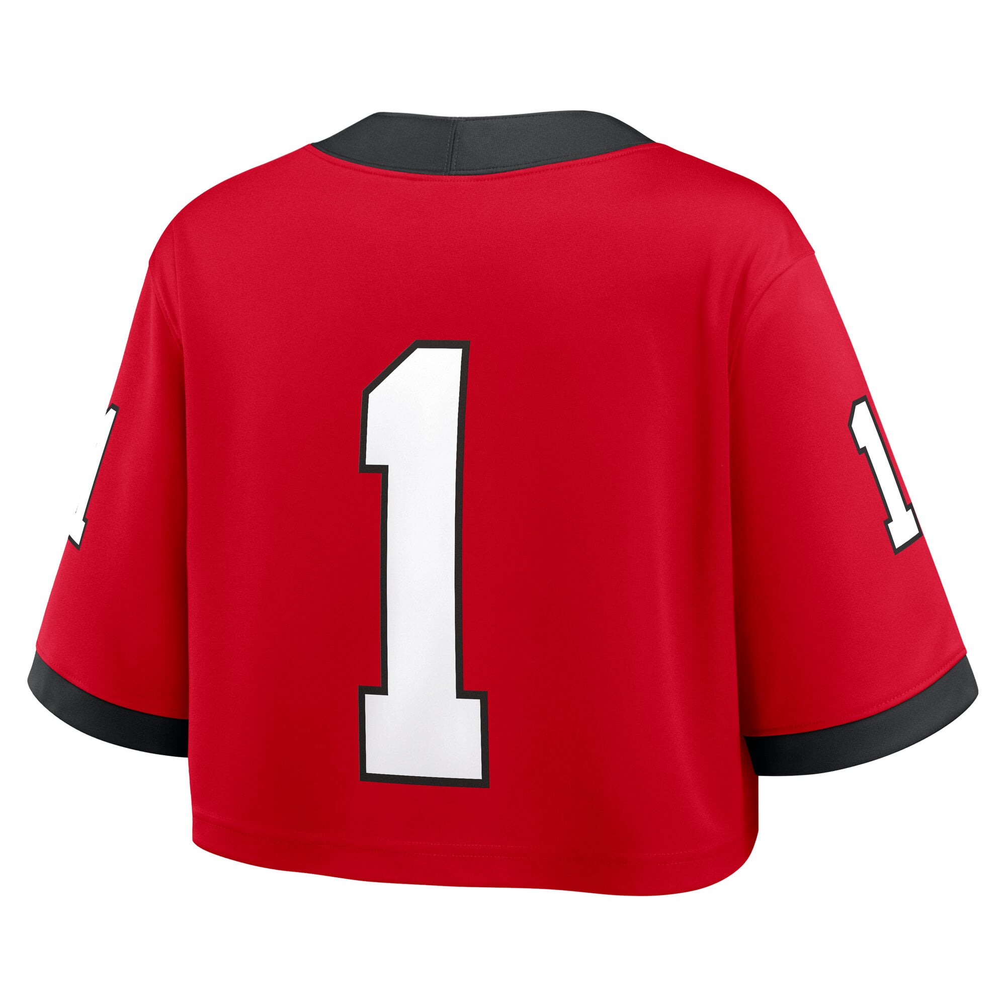 Georgia Bulldogs Women's Crop Top Jersey Red - back view