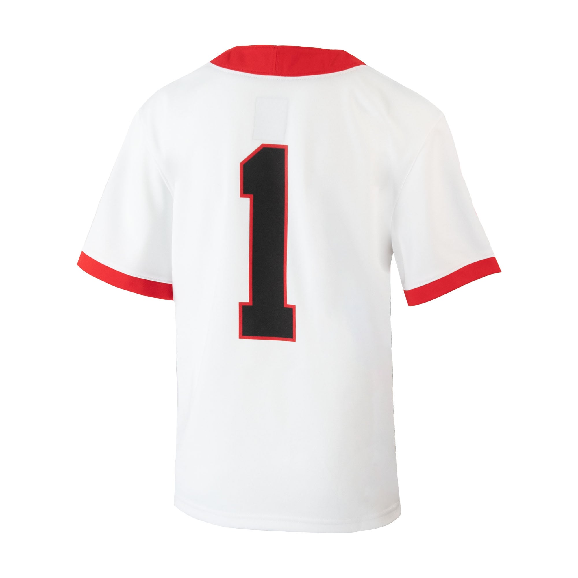 #1 Georgia Bulldogs Youth Away Jersey White - back view