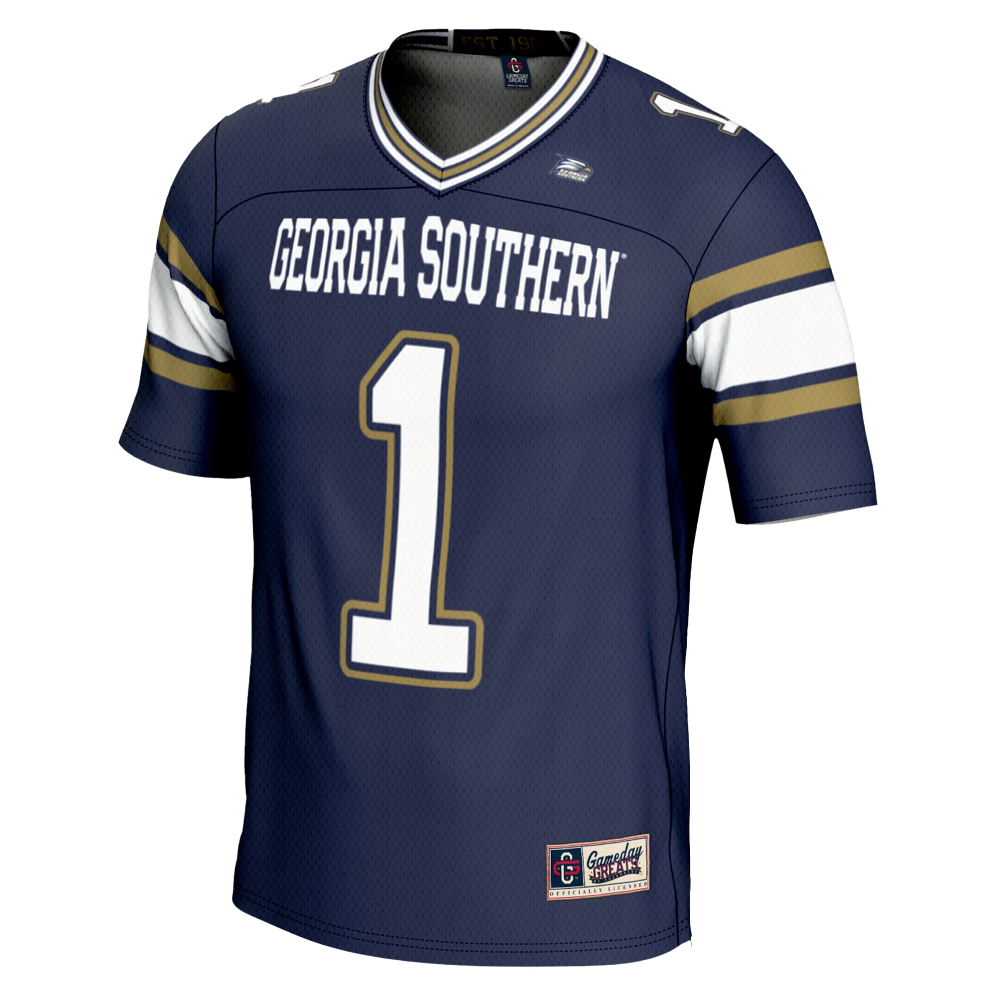 #1 Georgia Southern Eagles Endzone Football Jersey Blue - back view