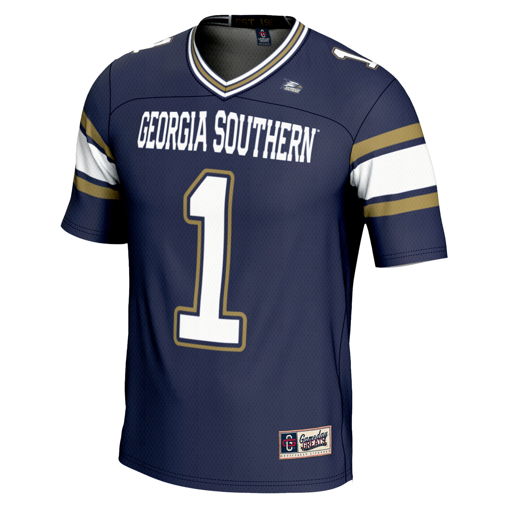#1 Georgia Southern Eagles Youth Endzone Football Jersey Blue - back view