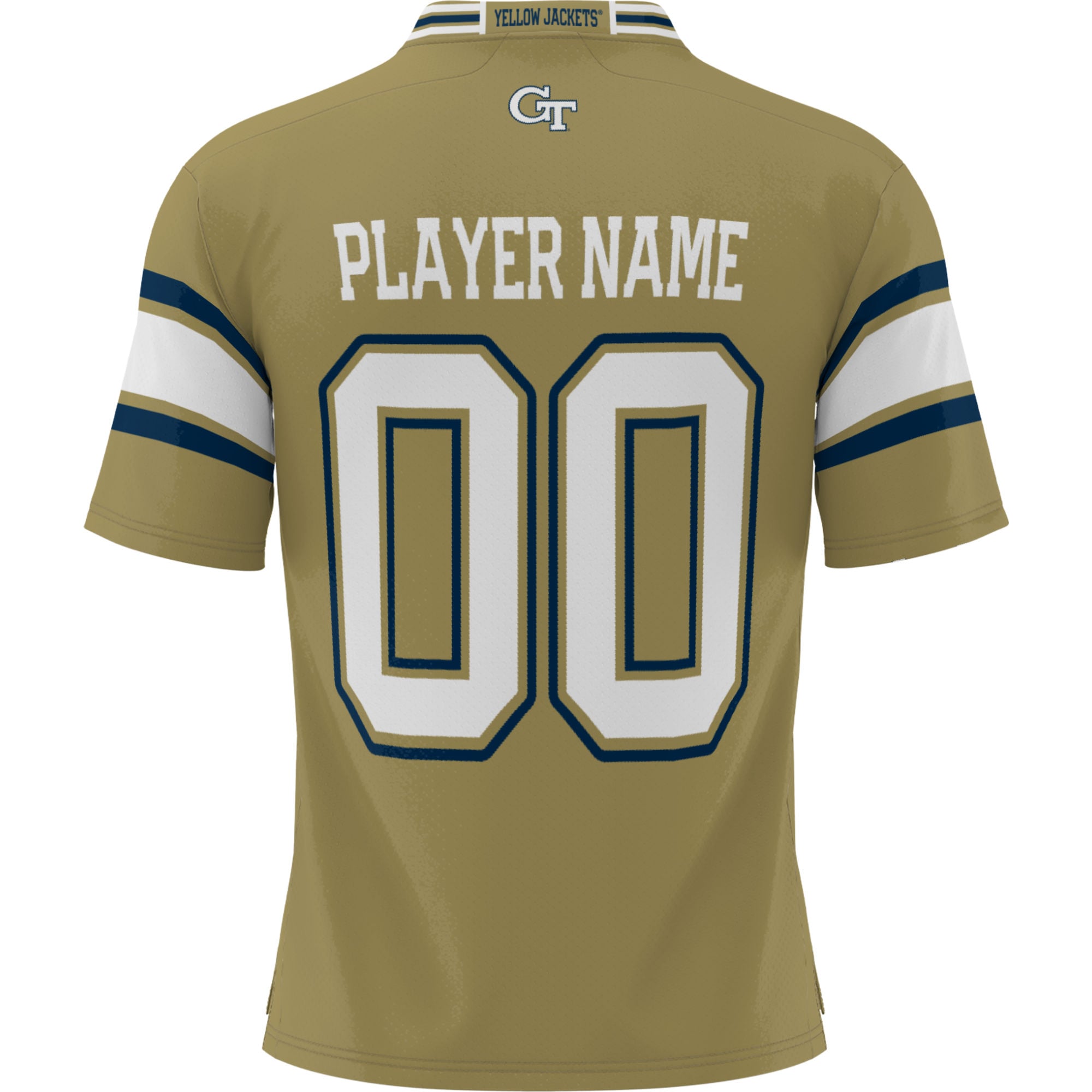 Georgia Tech Yellow Jackets Football Jersey Gold - back view