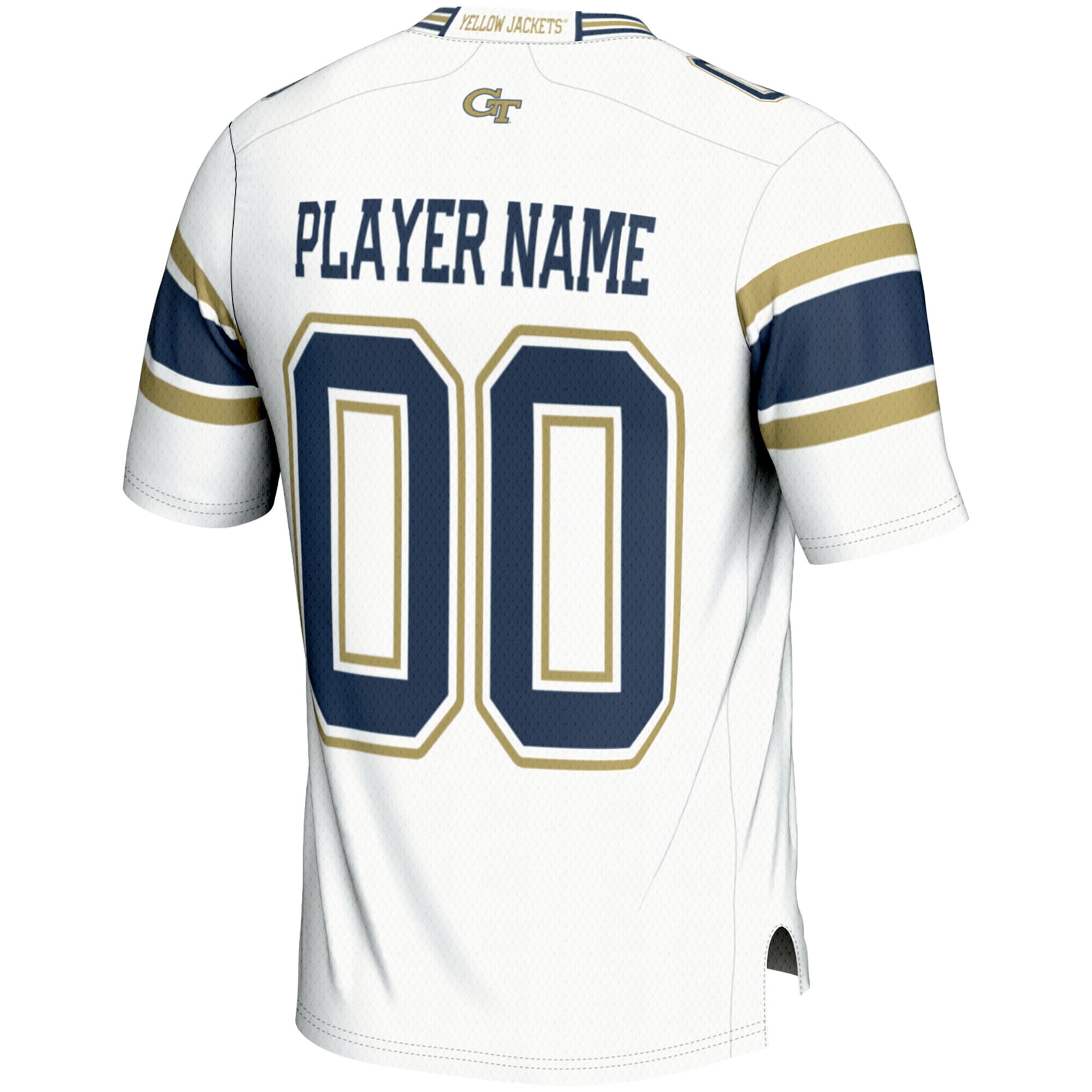 Georgia Tech Yellow Jackets Football Jersey White - back view