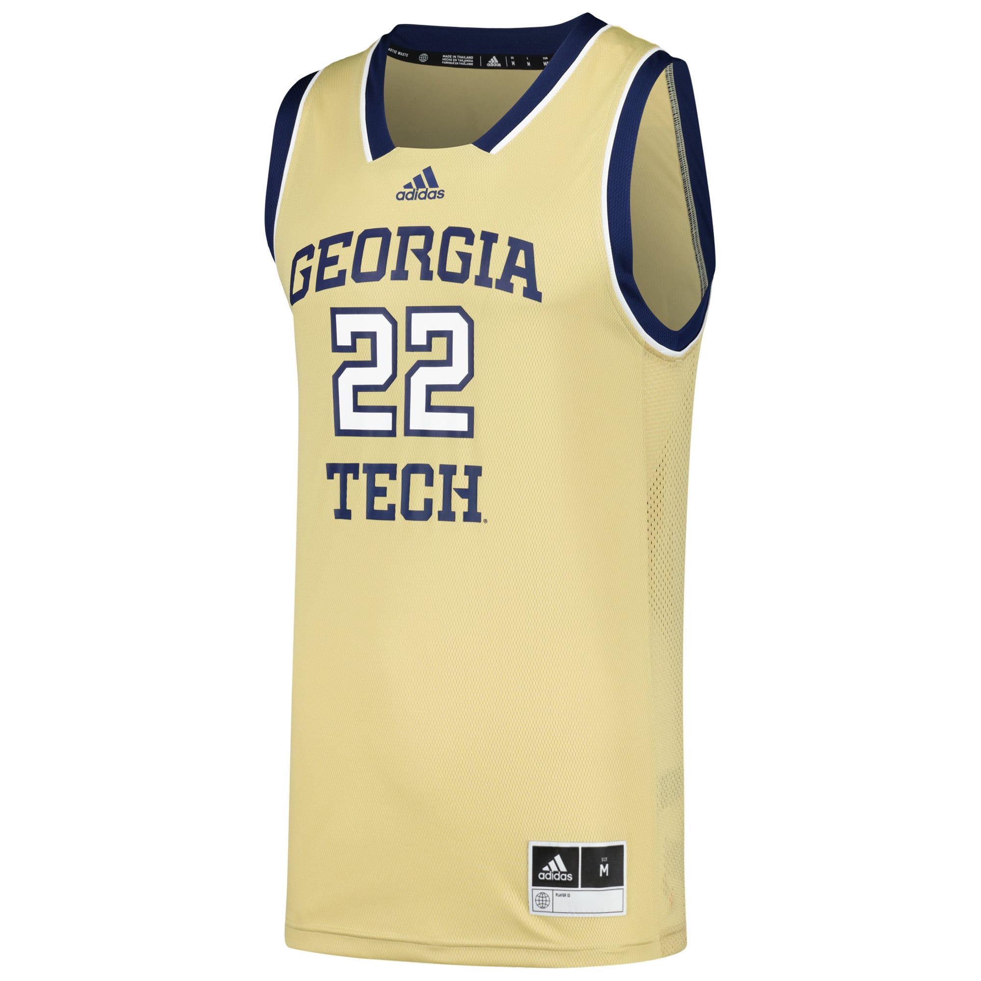 #22 Georgia Tech Yellow Jackets Jersey Gold - front view
