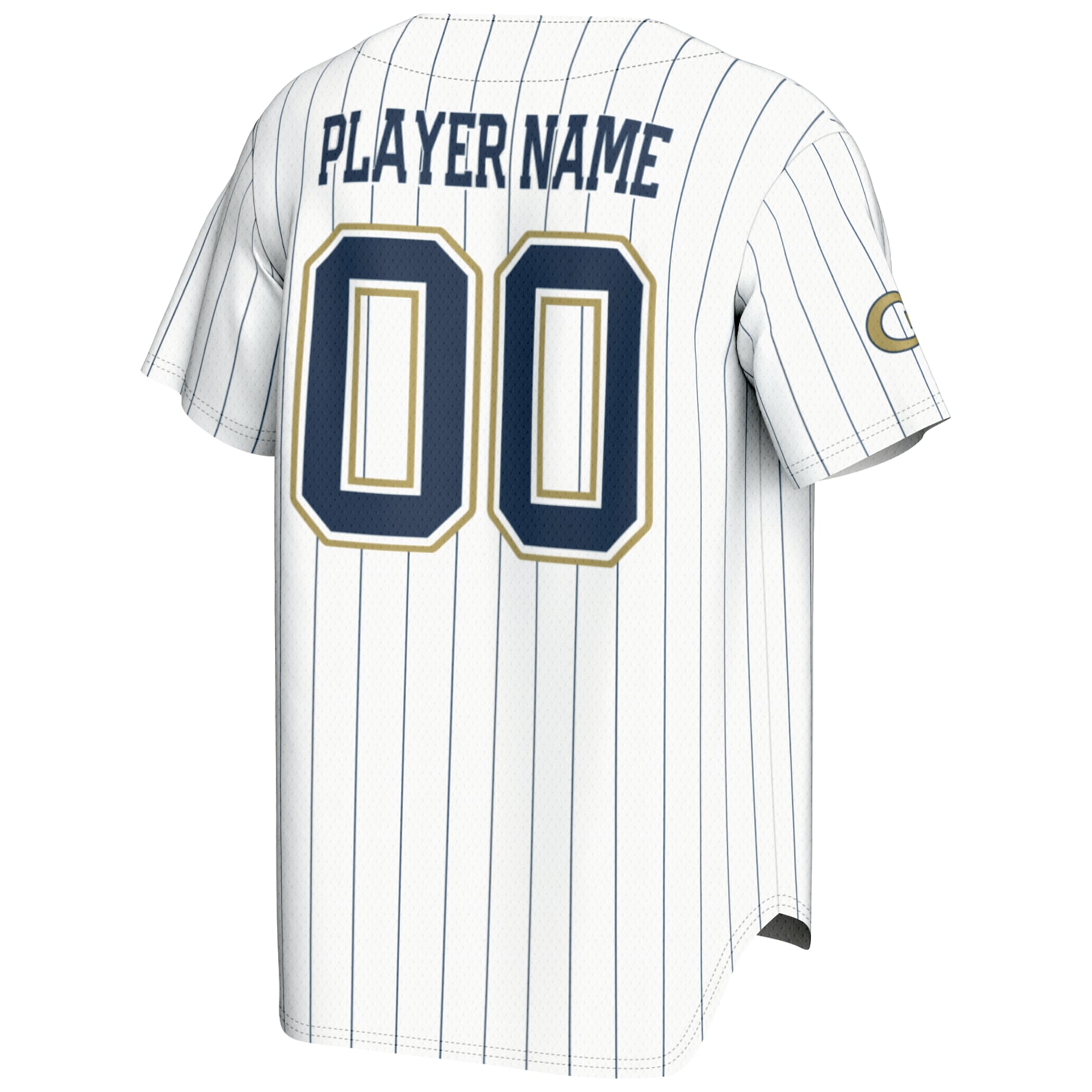 Georgia Tech Yellow Jackets Lightweight Baseball Jersey White - back view