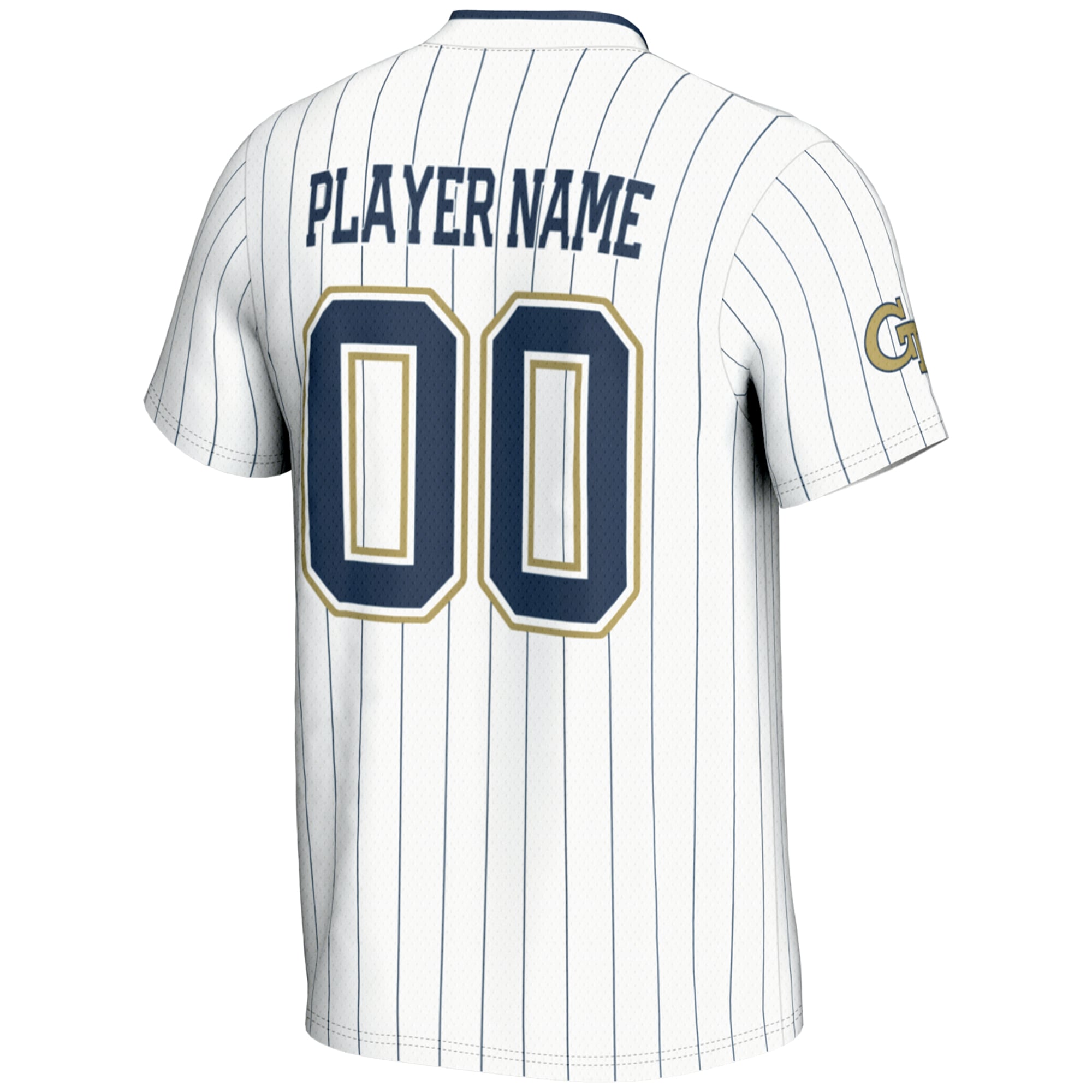 Georgia Tech Yellow Jackets Lightweight Softball Jersey White - back view