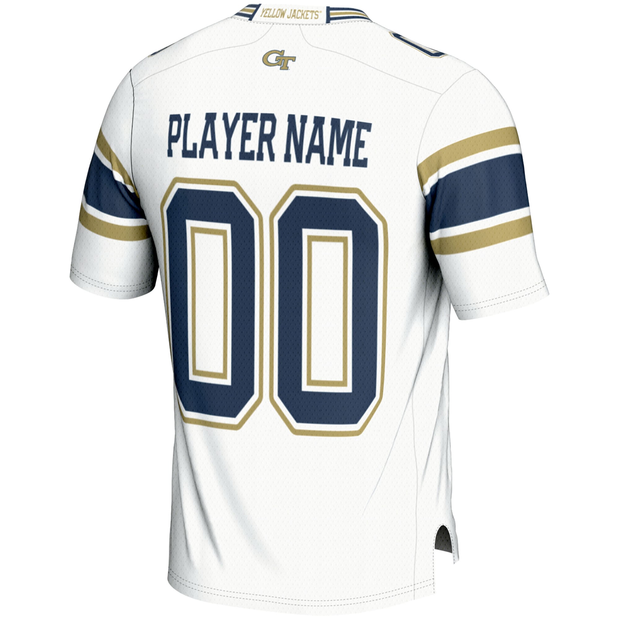 Georgia Tech Yellow Jackets Youth Football Jersey White - back view