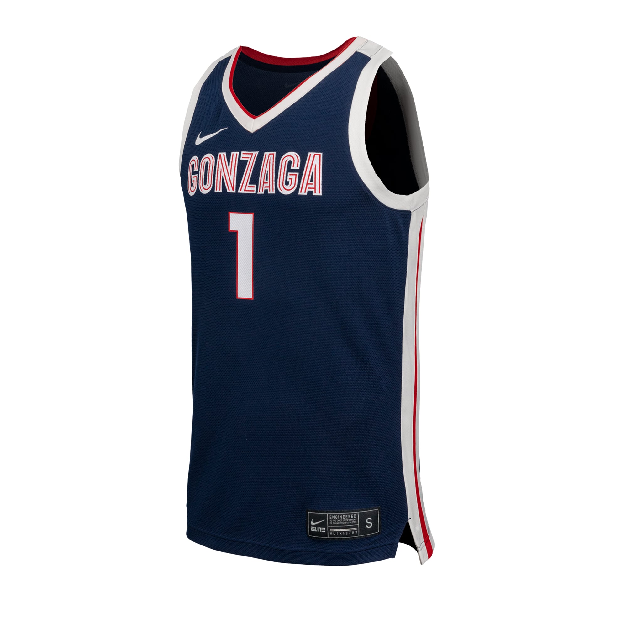 Gonzaga Bulldogs Basketball Jersey Navy - front view