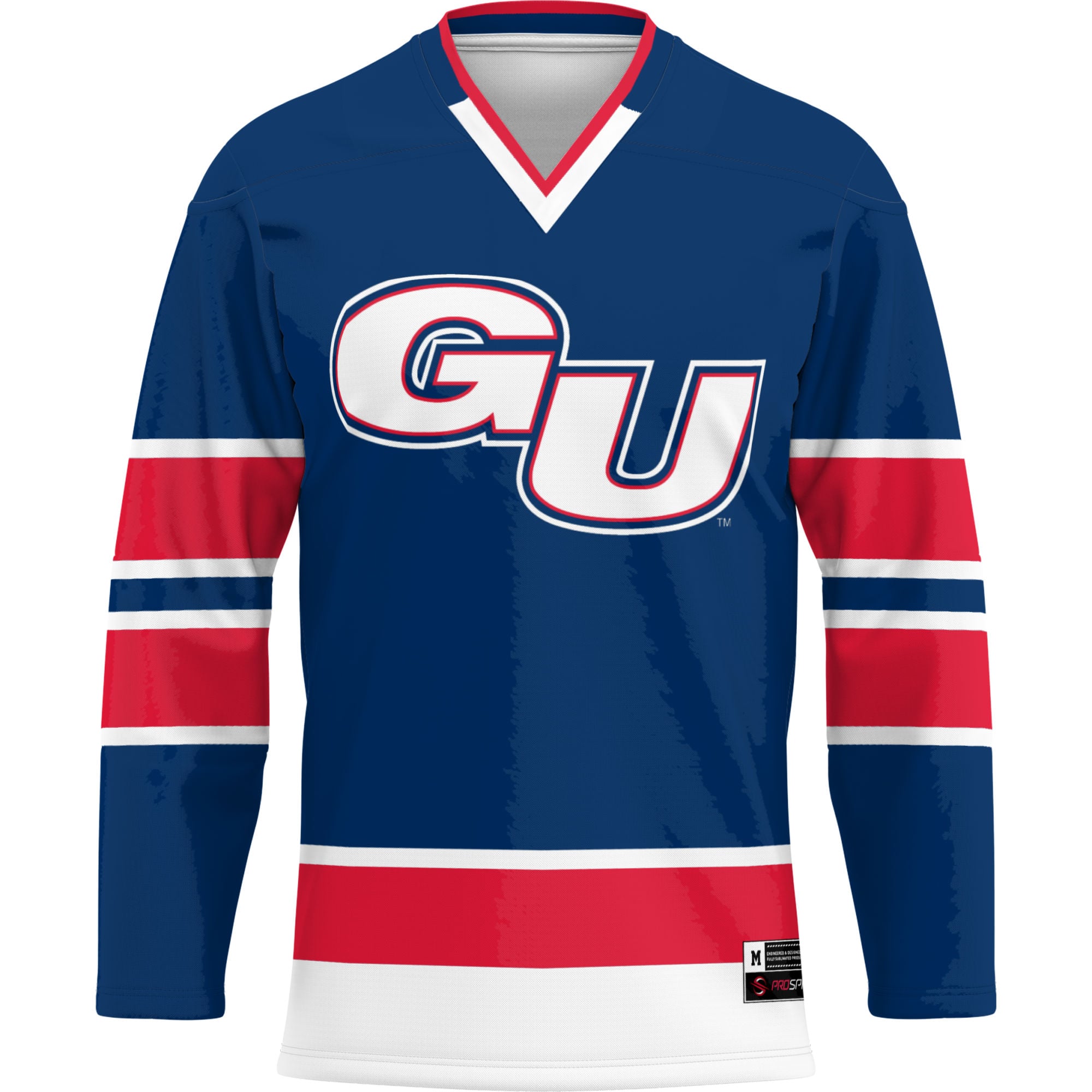 Gonzaga Bulldogs Hockey Jersey Navy - front view