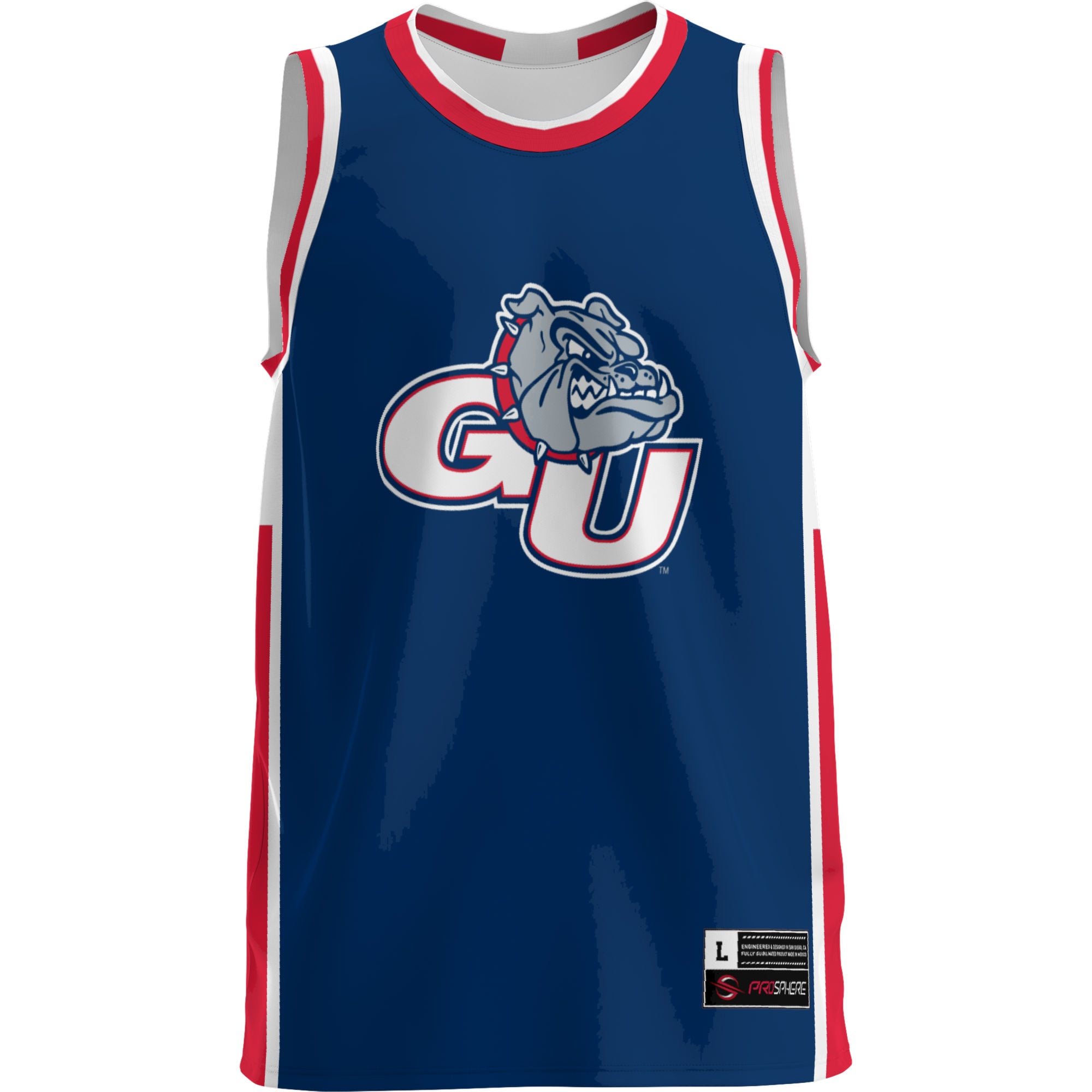 Gonzaga Bulldogs Lightweight Basketball Jersey Blue - front view