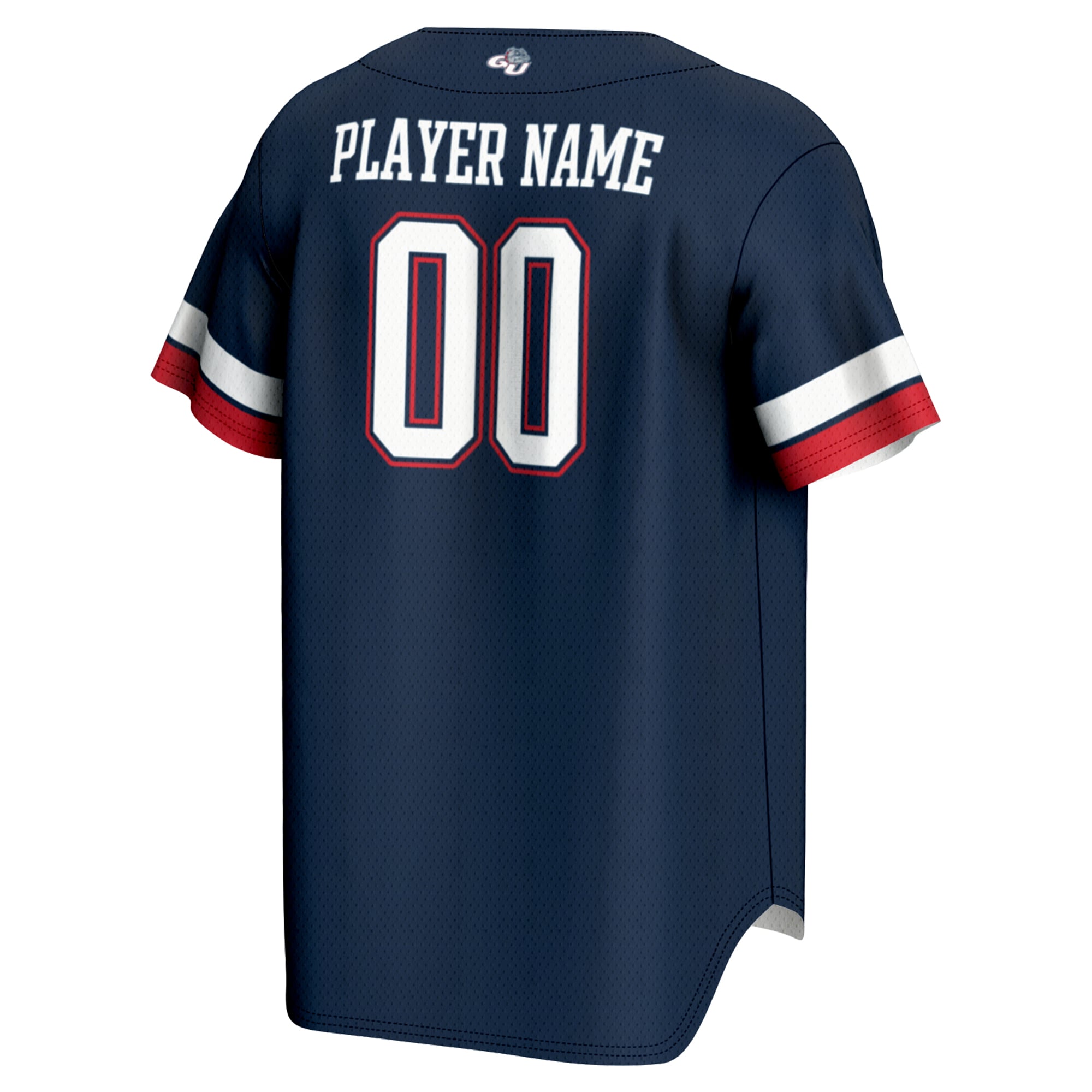 Gonzaga Bulldogs Unisex Lightweight Baseball Jersey Navy - back view