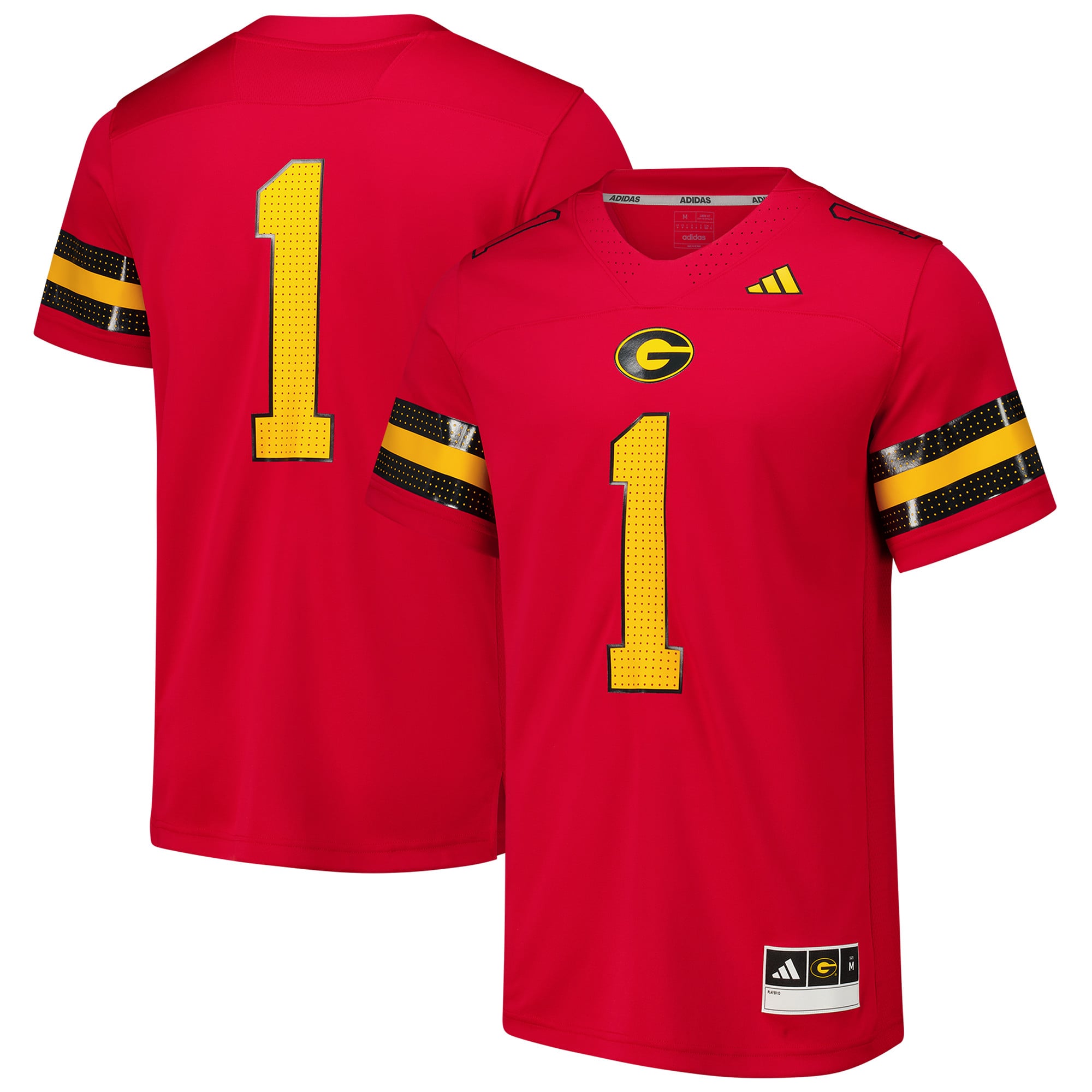 #1 Grambling Tigers Strategy Jersey Red - front and back view