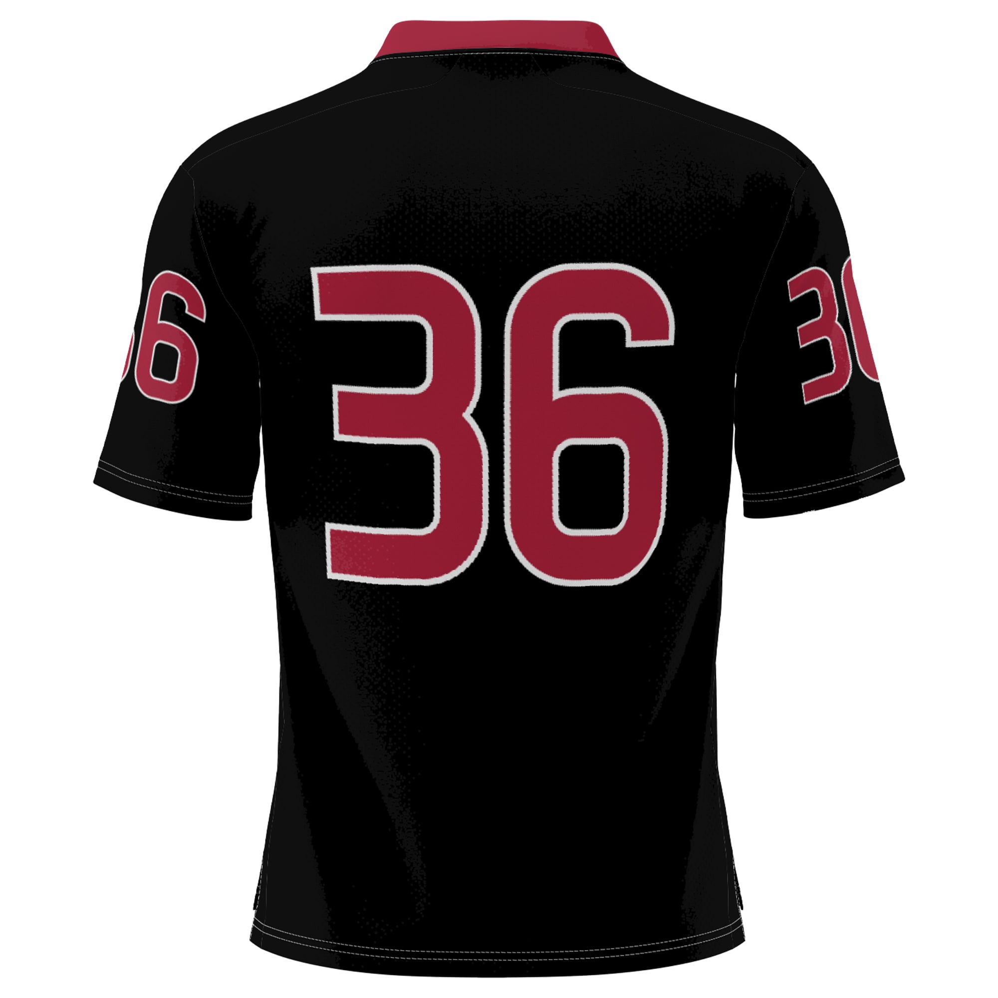 #36 Harvard Crimson Football Jersey Black - back view