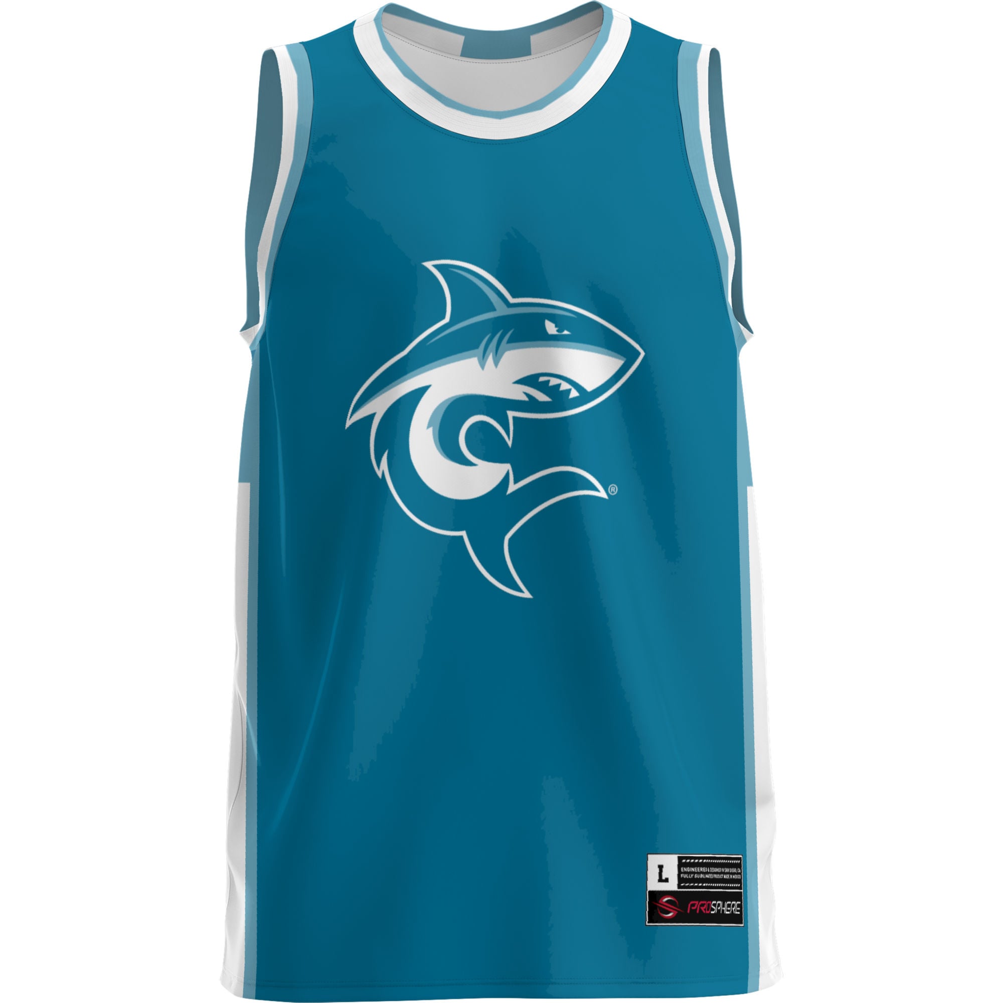 Hawaii Pacific Sharks Lightweight Basketball Jersey Teal - front view