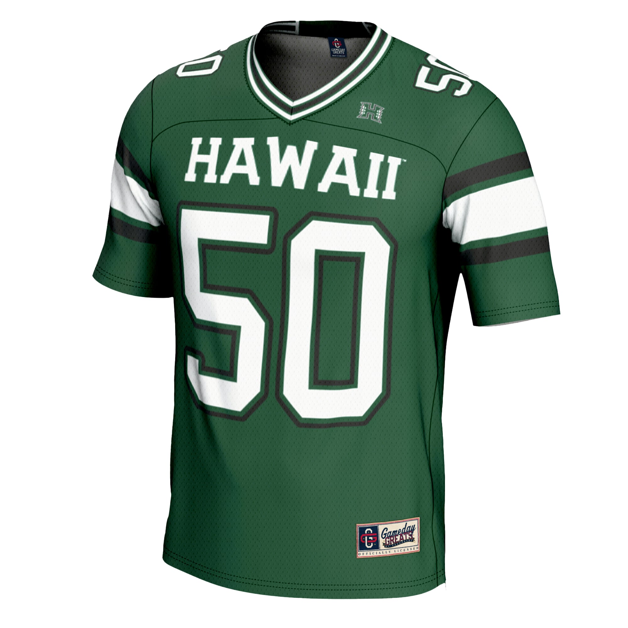 #1 Hawaii Rainbow Warriors Football Jersey Green - front view
