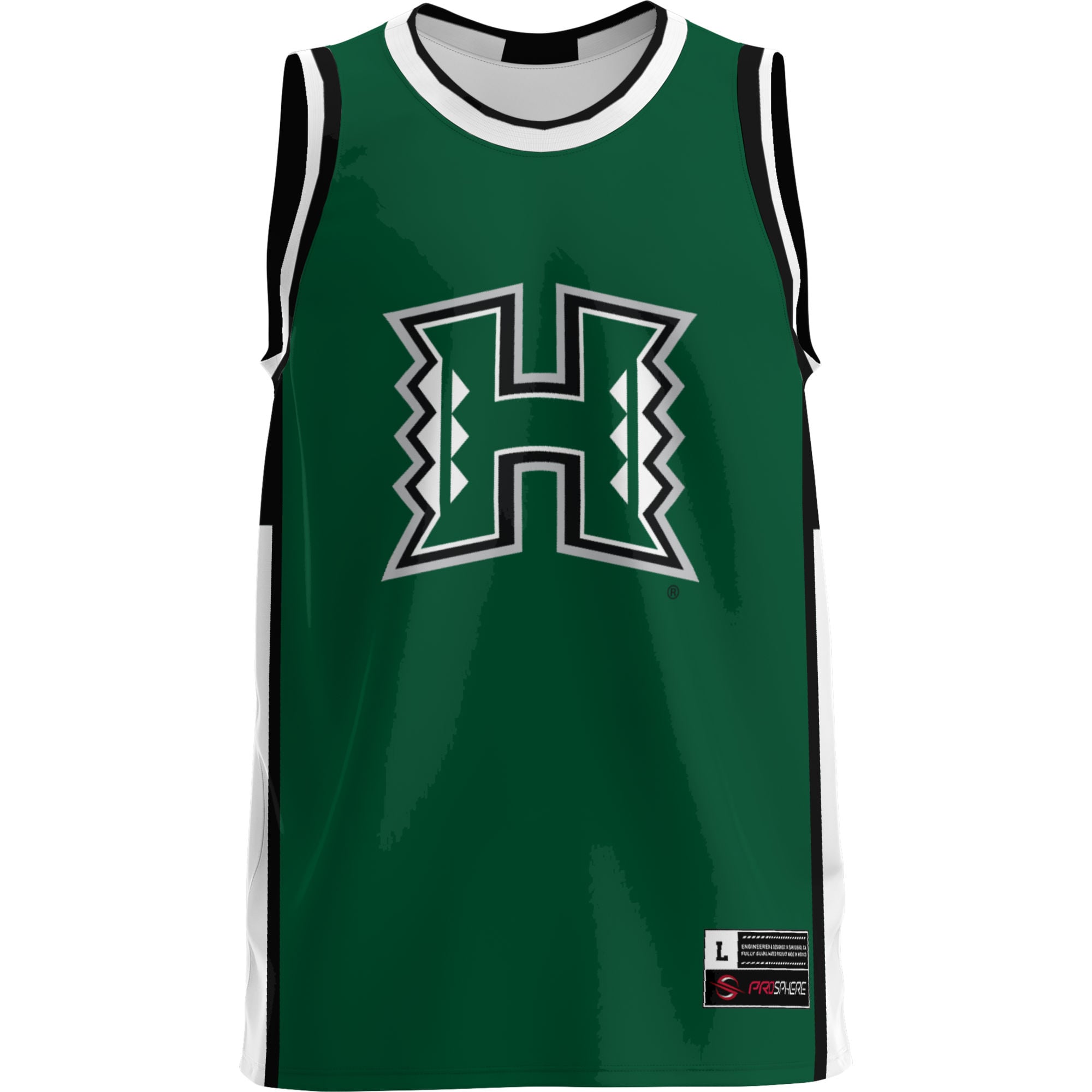 Hawaii Rainbow Warriors Lightweight Basketball Jersey Green - front view