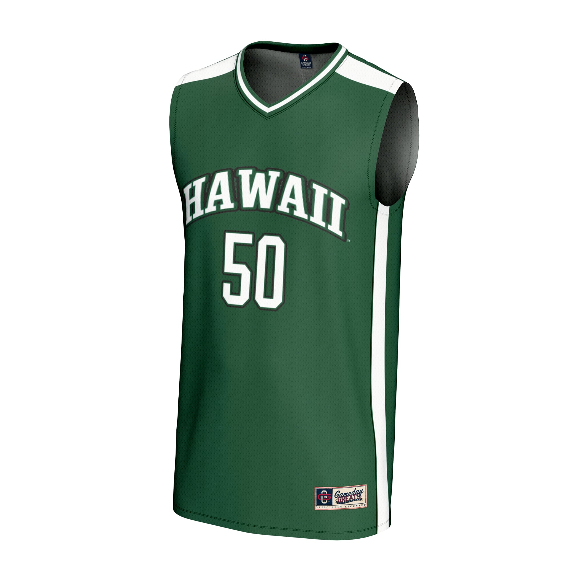 #50 Hawaii Rainbow Warriors Unisex Lightweight Collegiate Basketball Fashion Jersey - front view