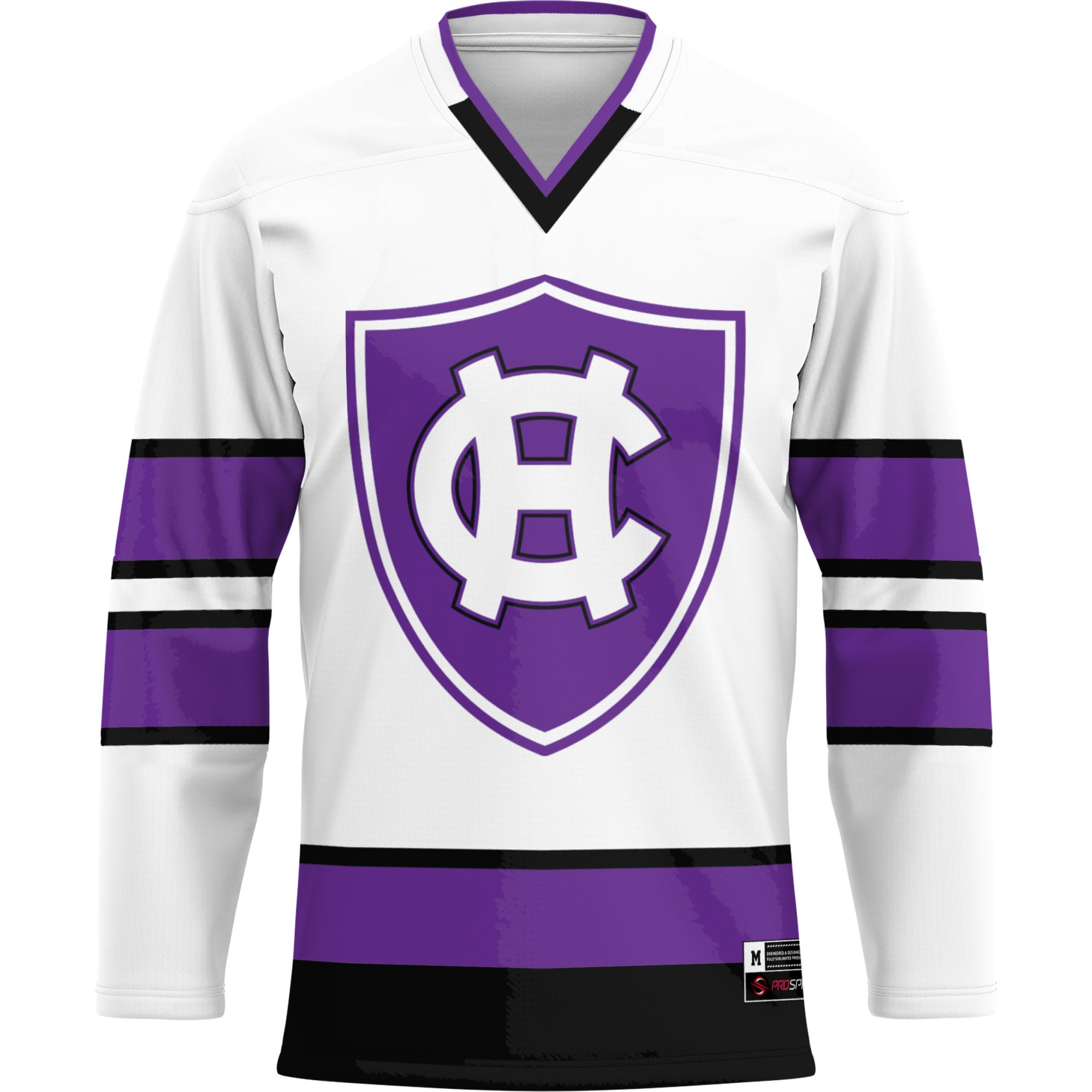 Holy Cross Crusaders Hockey Jersey White - front view