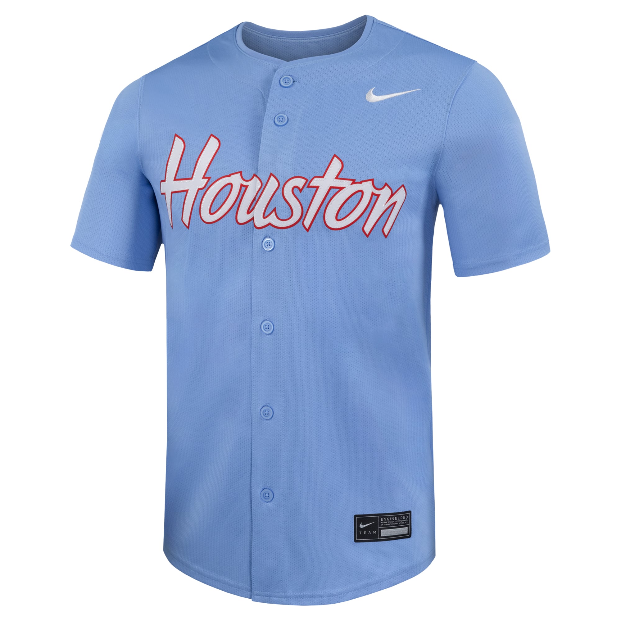 Houston Cougars Baseball Jersey Light Blue - front view