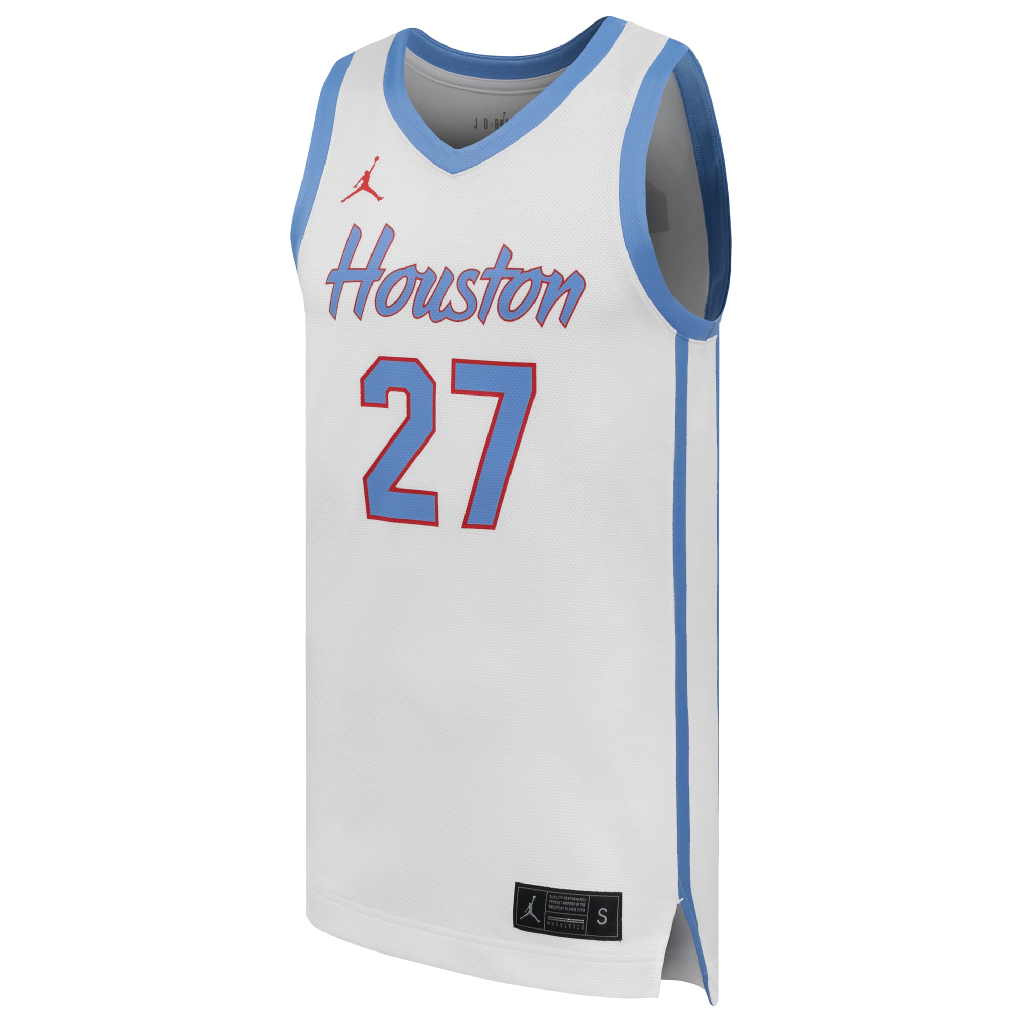 #27 Houston Cougars Basketball Jersey White - front view
