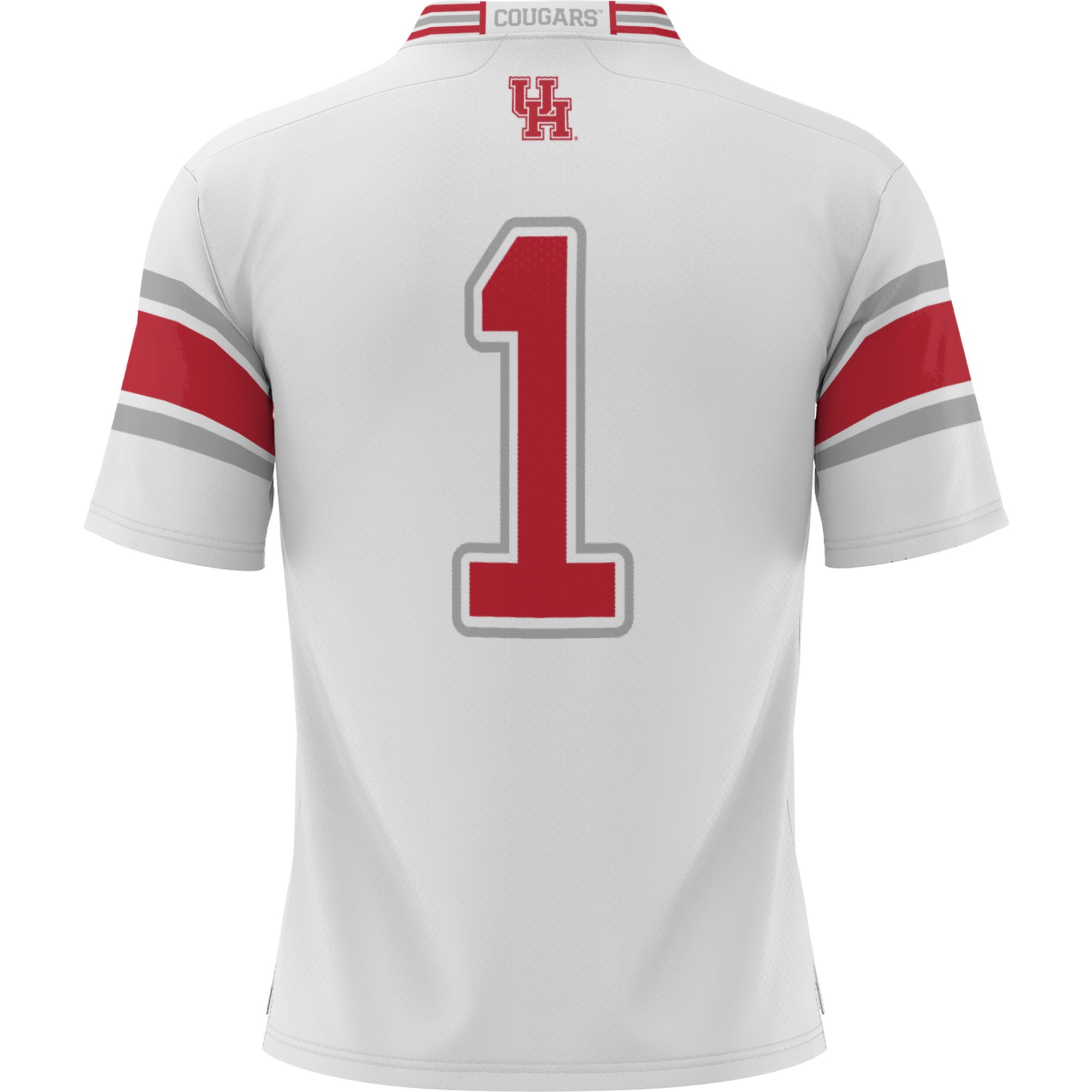 #1 Houston Cougars Football Jersey White - back view