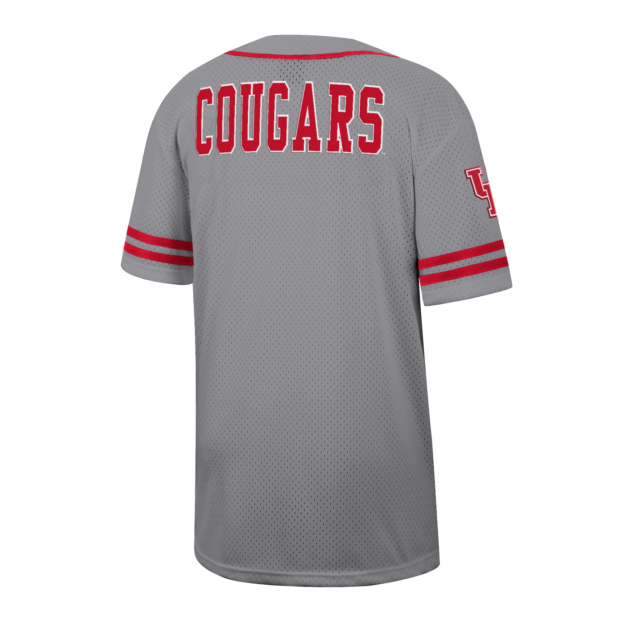 Houston Cougars Free Spirited Baseball Jersey Gray - back view