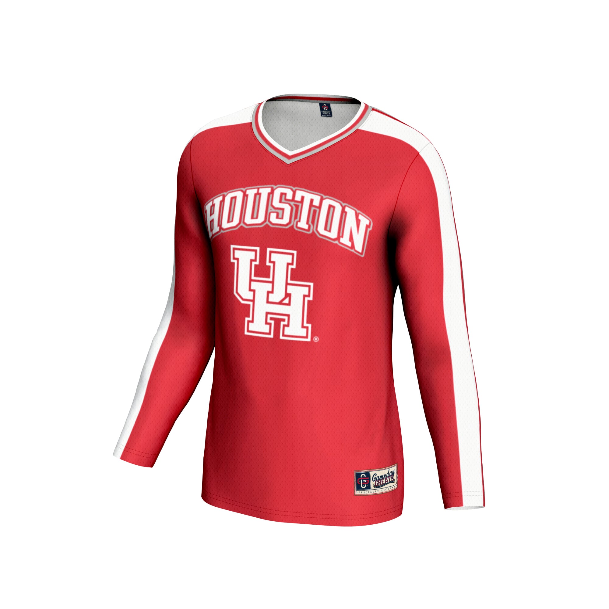 Houston Cougars Youth #1 Lightweight Volleyball Fashion Jersey Red - front view