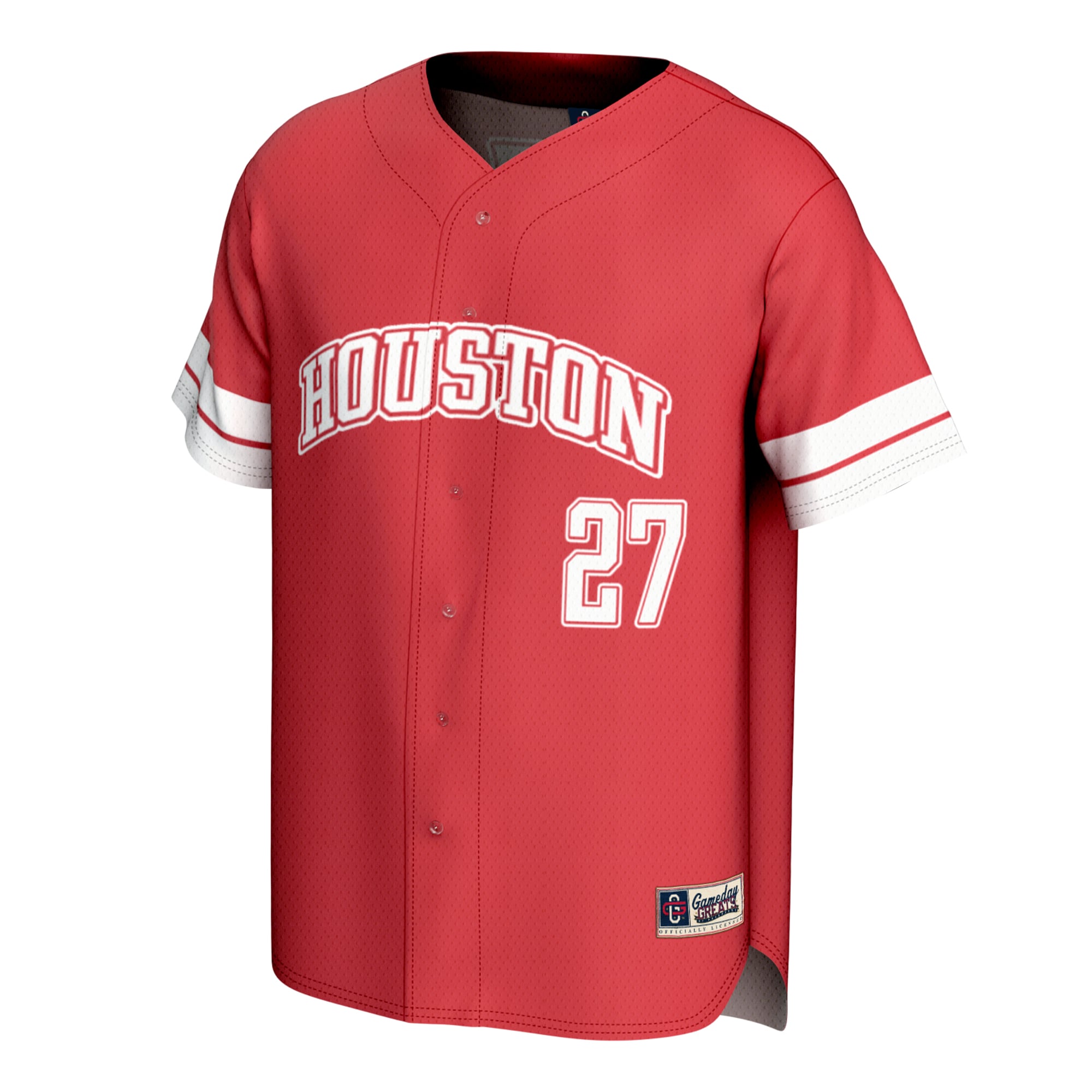 Houston Cougars Unisex Lightweight Collegiate Baseball Fashion Jersey Red - front view