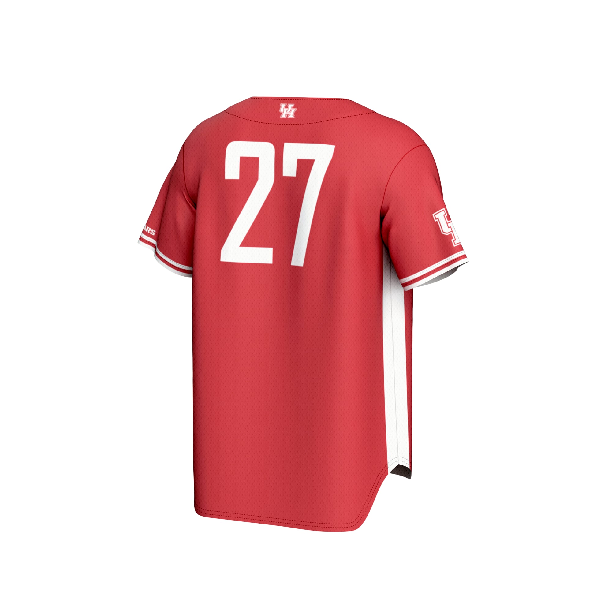 #27 Houston Cougars Youth Lightweight Collegiate Baseball Fashion Jersey Red - back view
