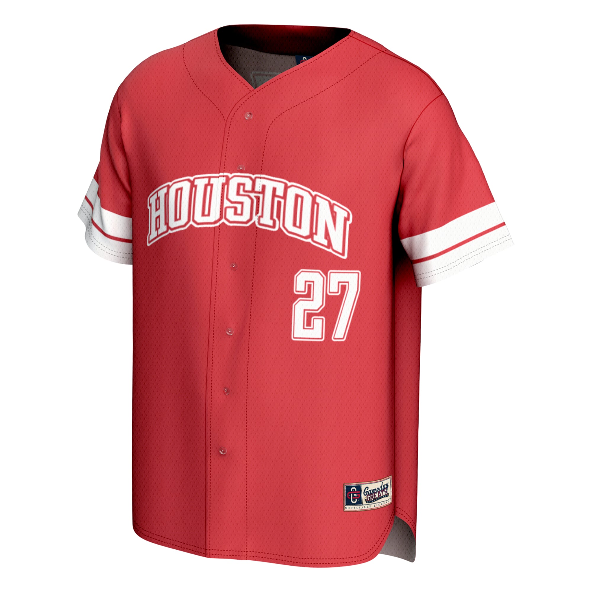 Houston Cougars Youth Lightweight Collegiate Baseball Fashion Jersey Red - front view