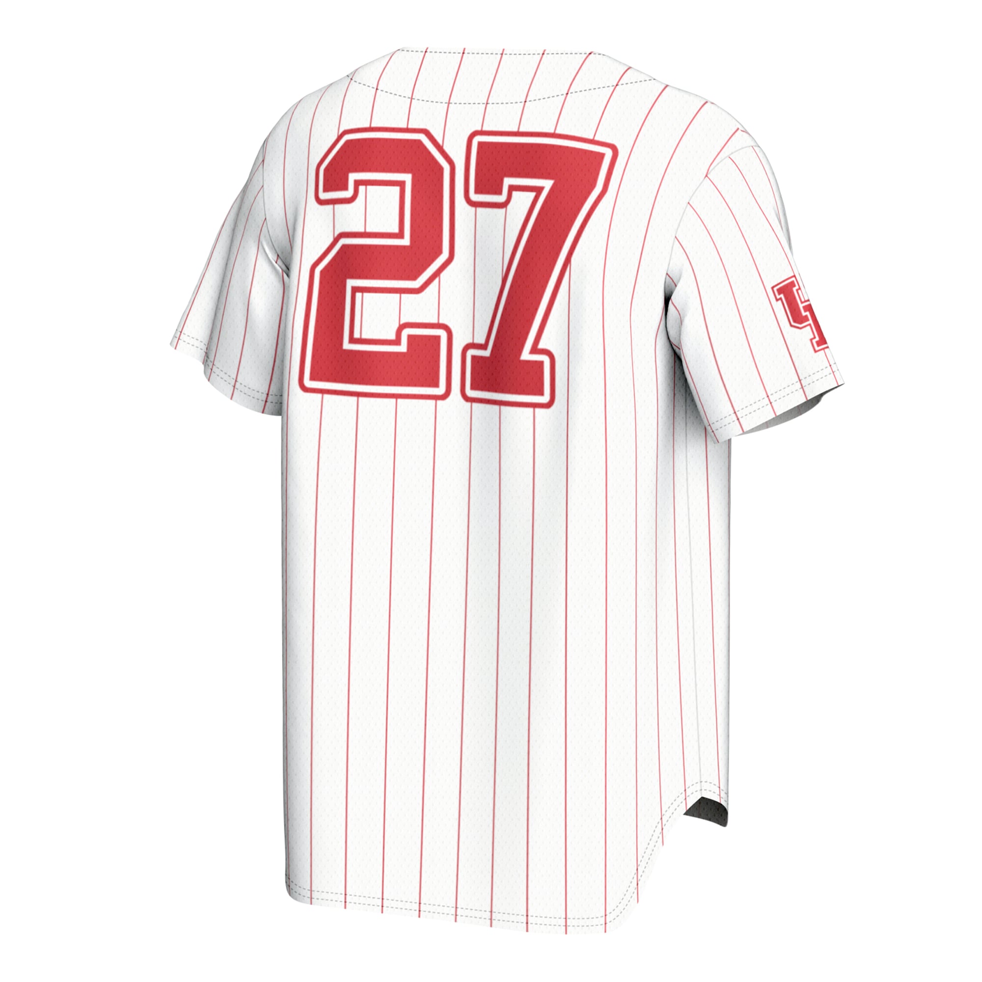 Houston Cougars Youth Lightweight Collegiate Baseball Fashion Jersey White - back view