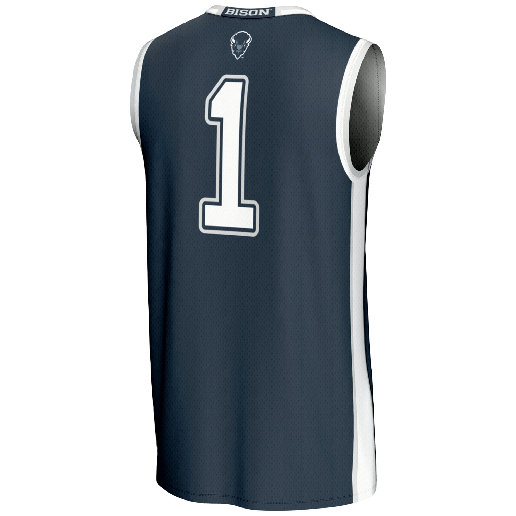 #1 Howard Bison Lightweight Basketball Jersey Navy - back view