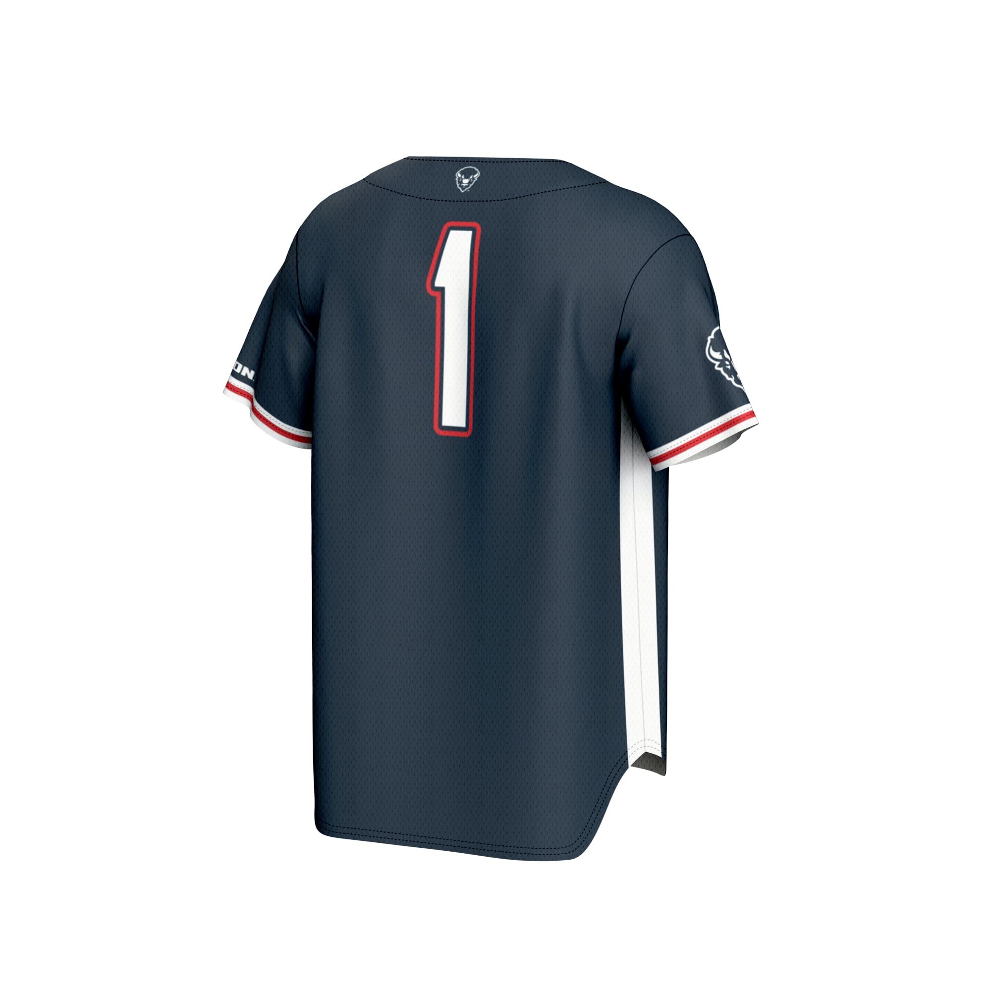 #1 Howard Bison Unisex Lightweight Baseball Fashion Jersey Navy - back view
