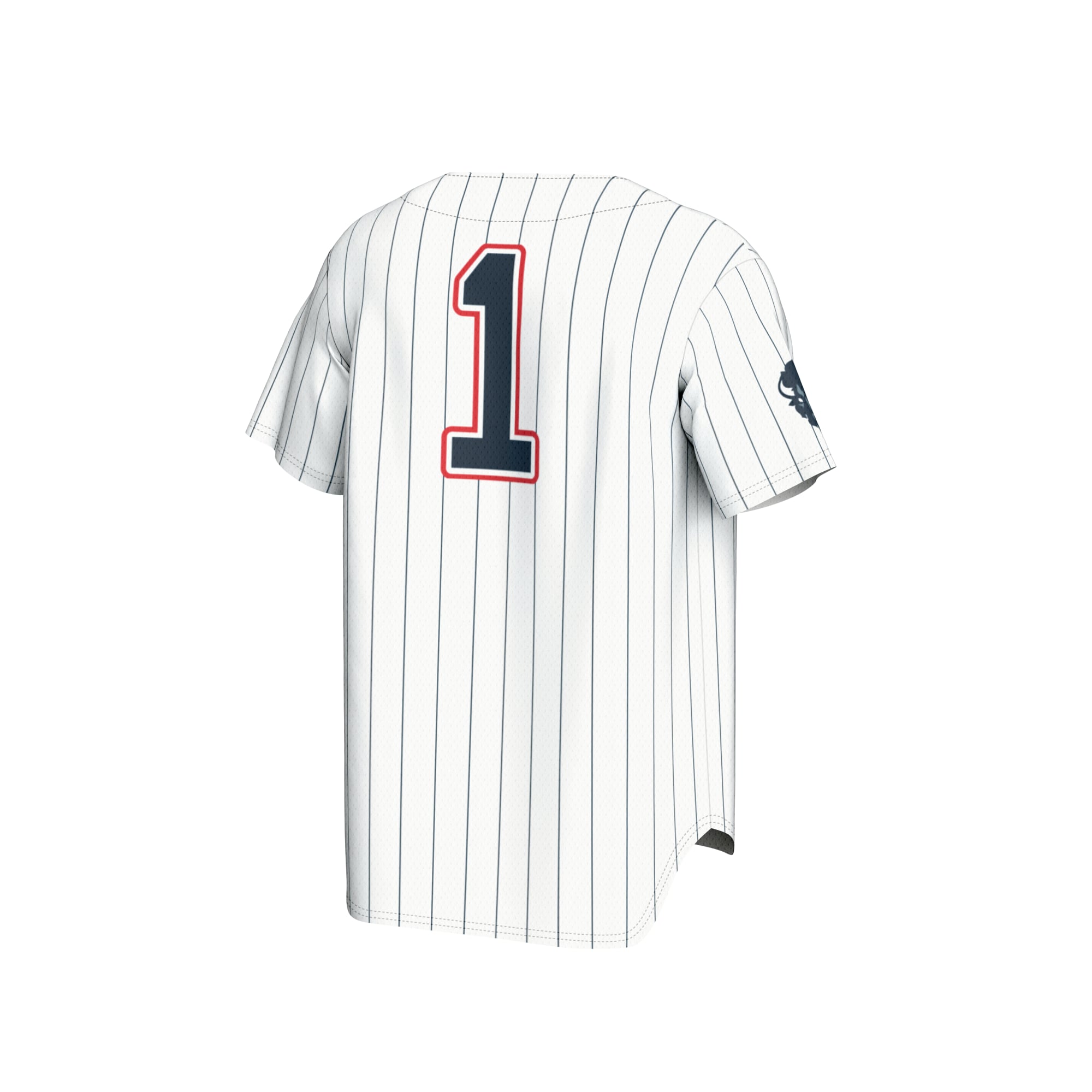 #1 Howard Bison Unisex Lightweight Baseball Fashion Jersey White - back view