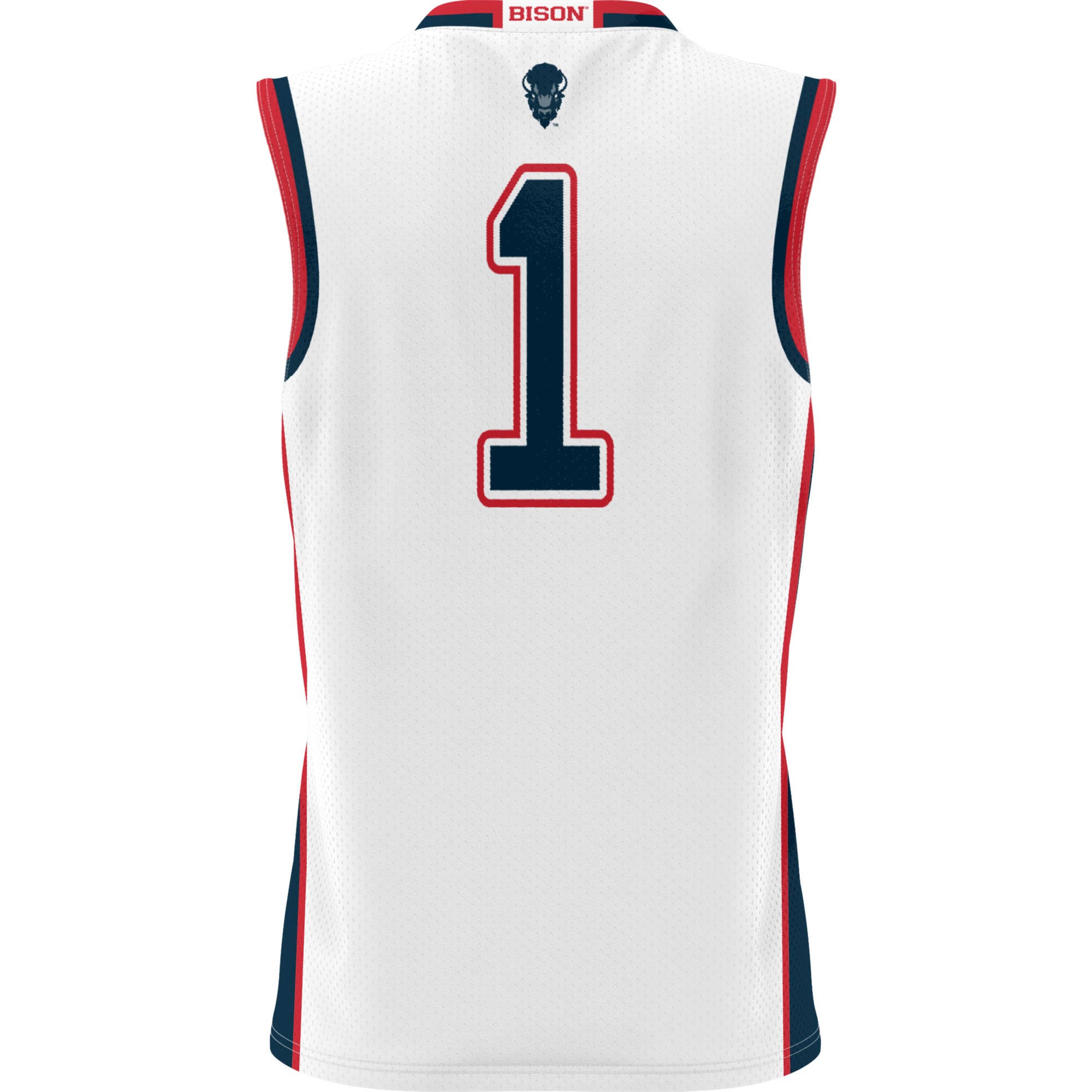 #1 Howard Bison Unisex Lightweight Basketball Jersey White - back view