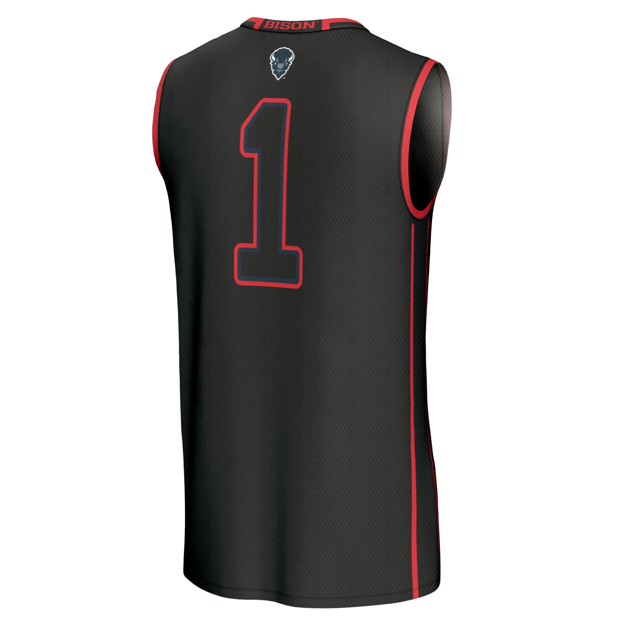 Howard Bison Unisex Lightweight Collegiate Basketball Fashion Jersey Black - back view