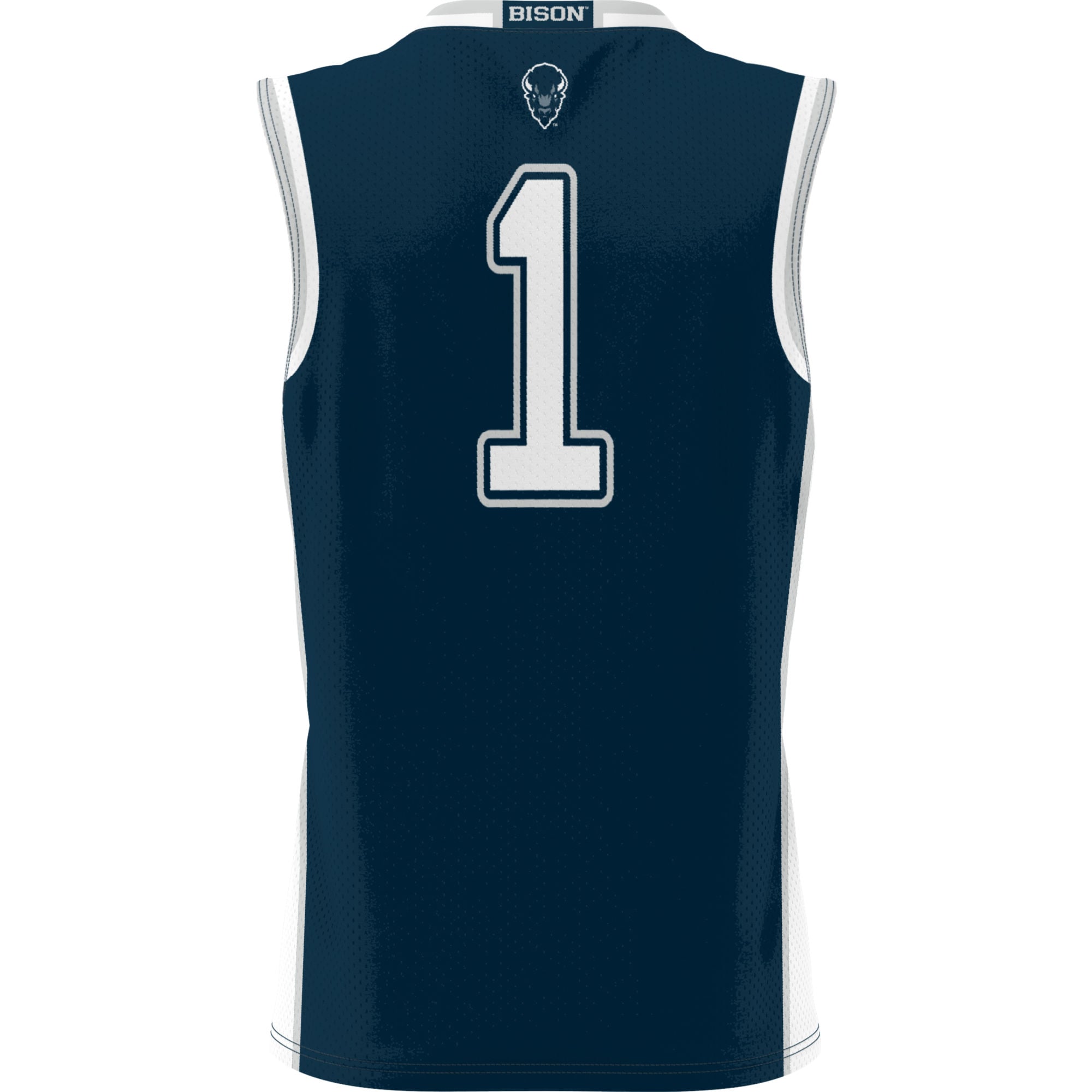 #1 Howard Bison Youth Lightweight Basketball Jersey Navy - back view