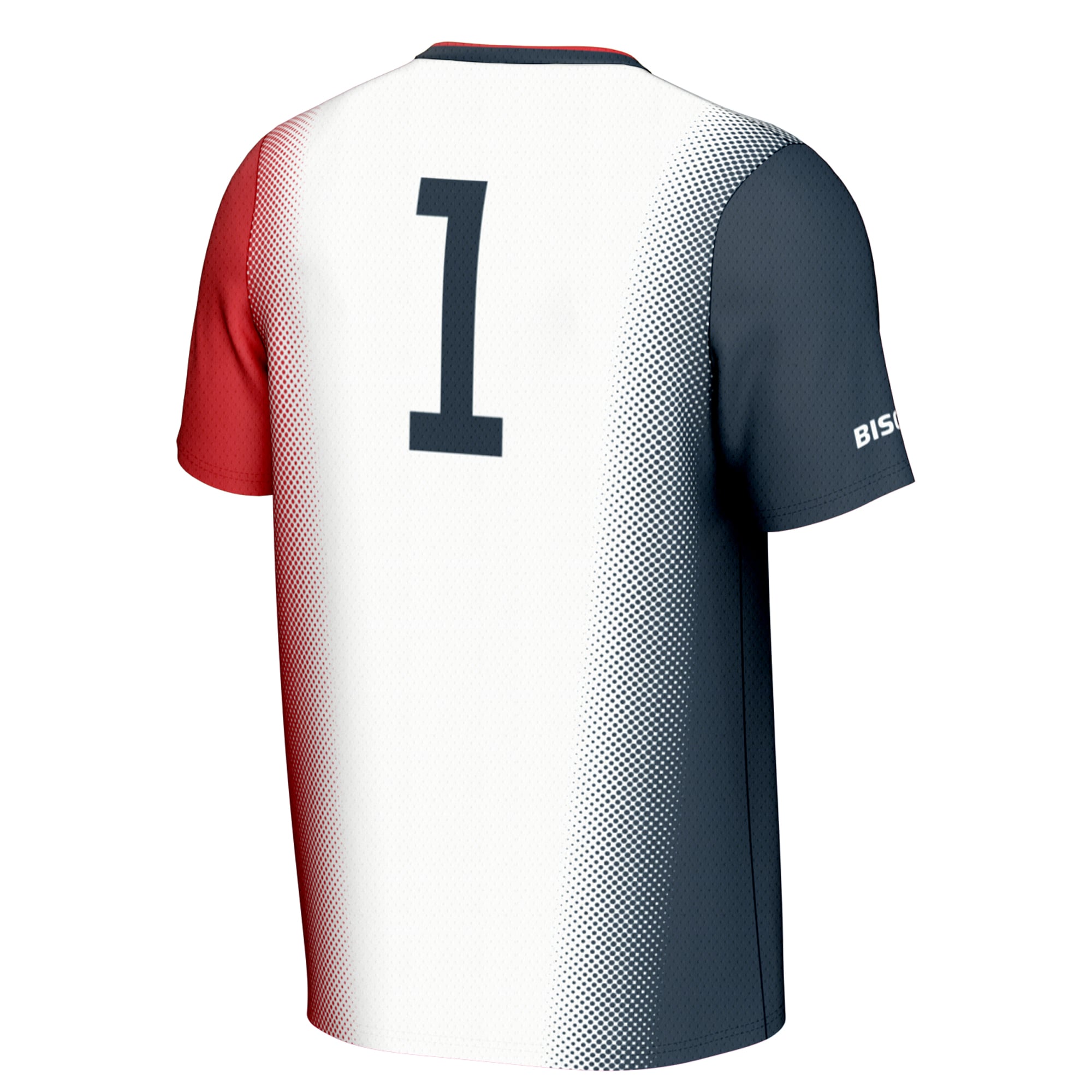Howard Bison Youth Lightweight Collegiate Soccer Fashion Jersey White - back view