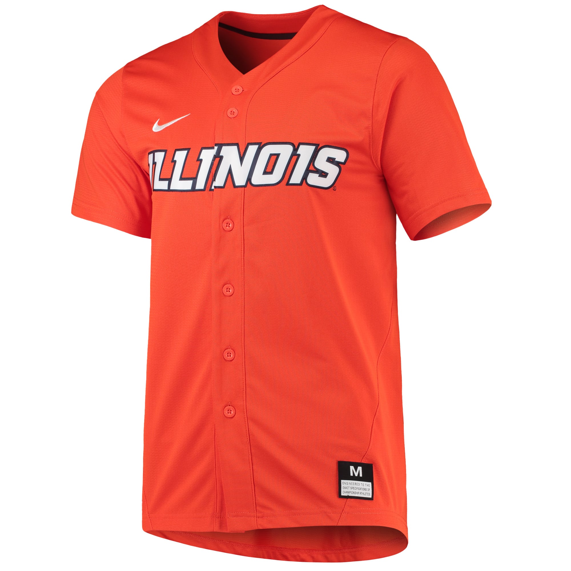 Illinois Fighting Illini Baseball Jersey Orange - front view