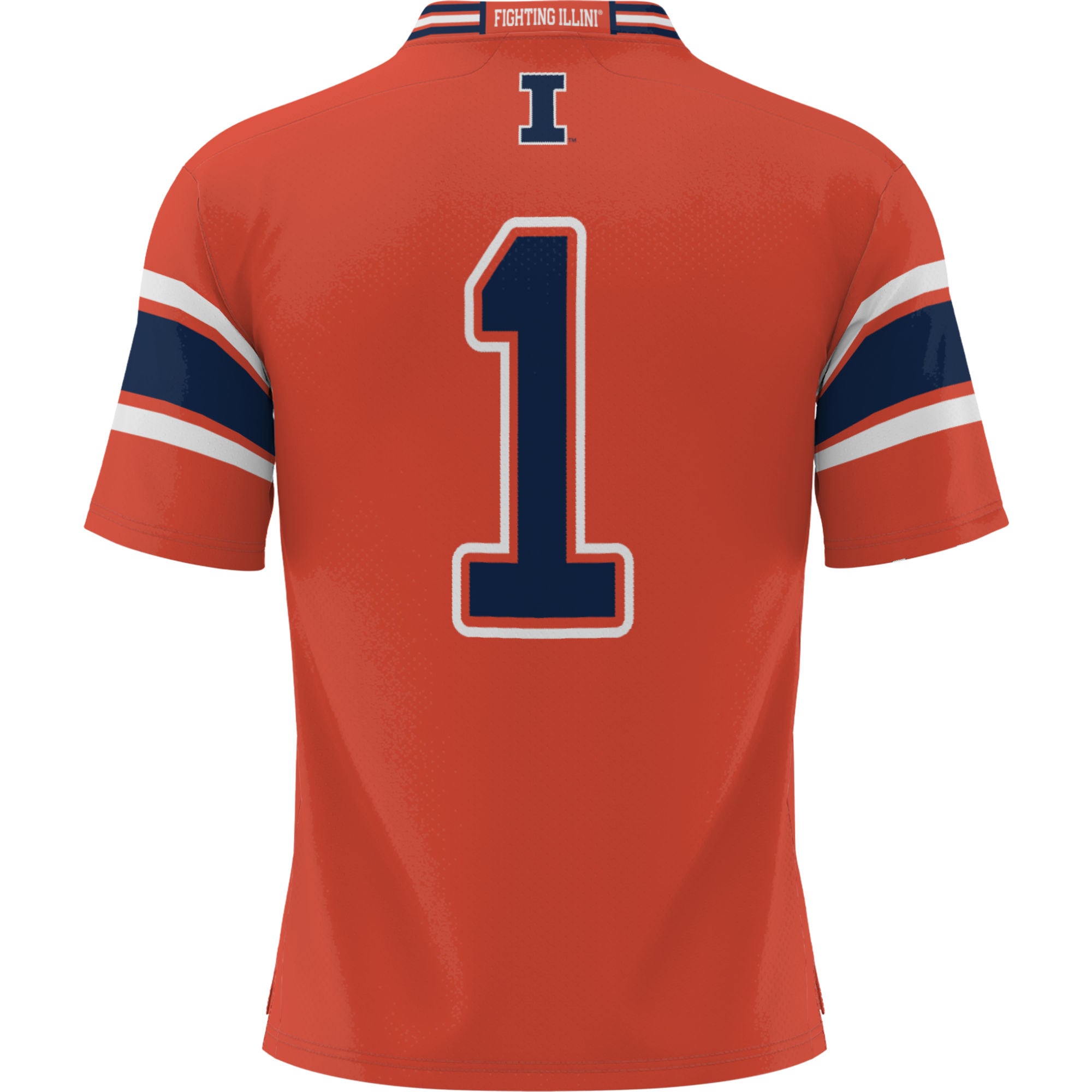 #1 Illinois Fighting Illini Football Jersey Orange - back view