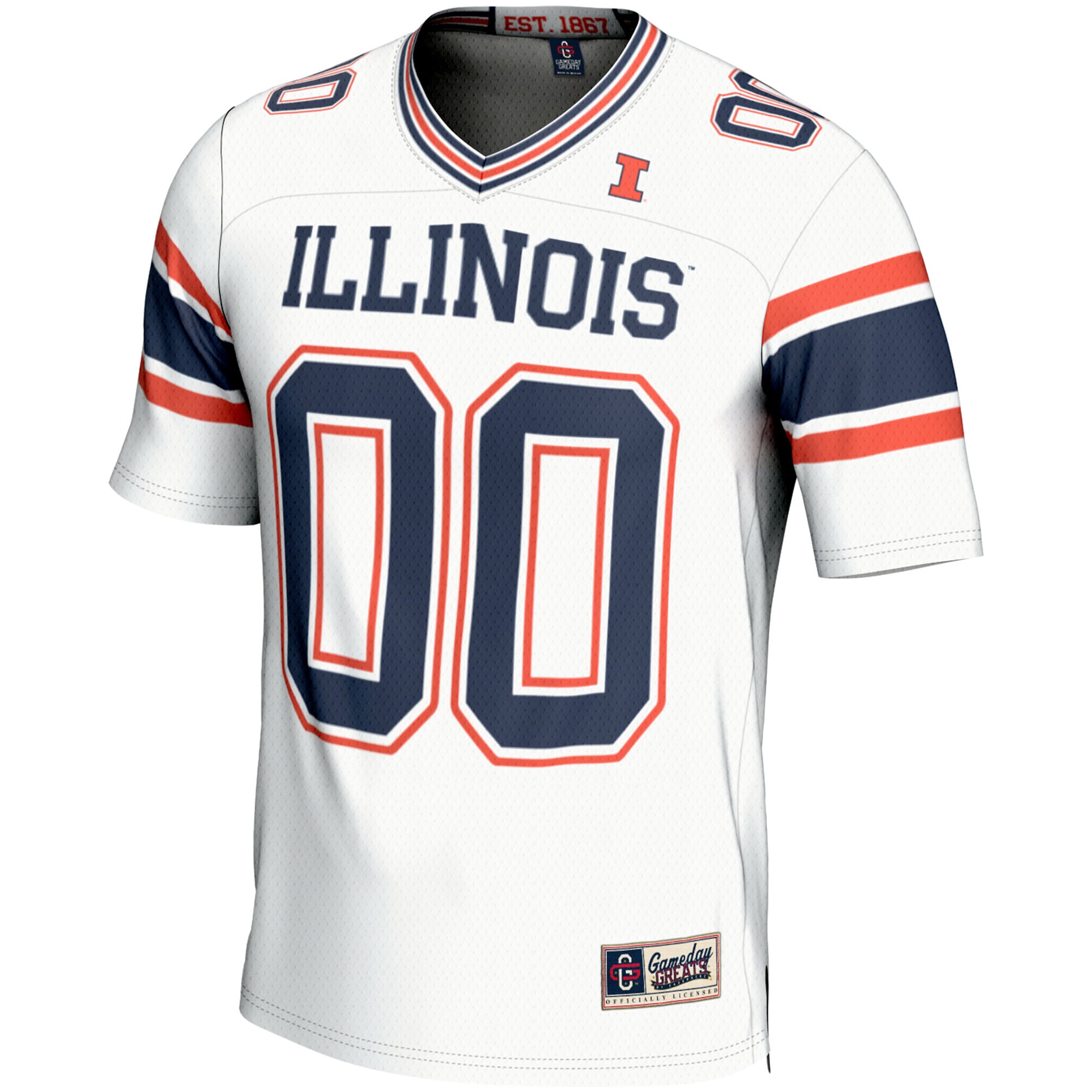Illinois Fighting Illini Football Jersey White - front view